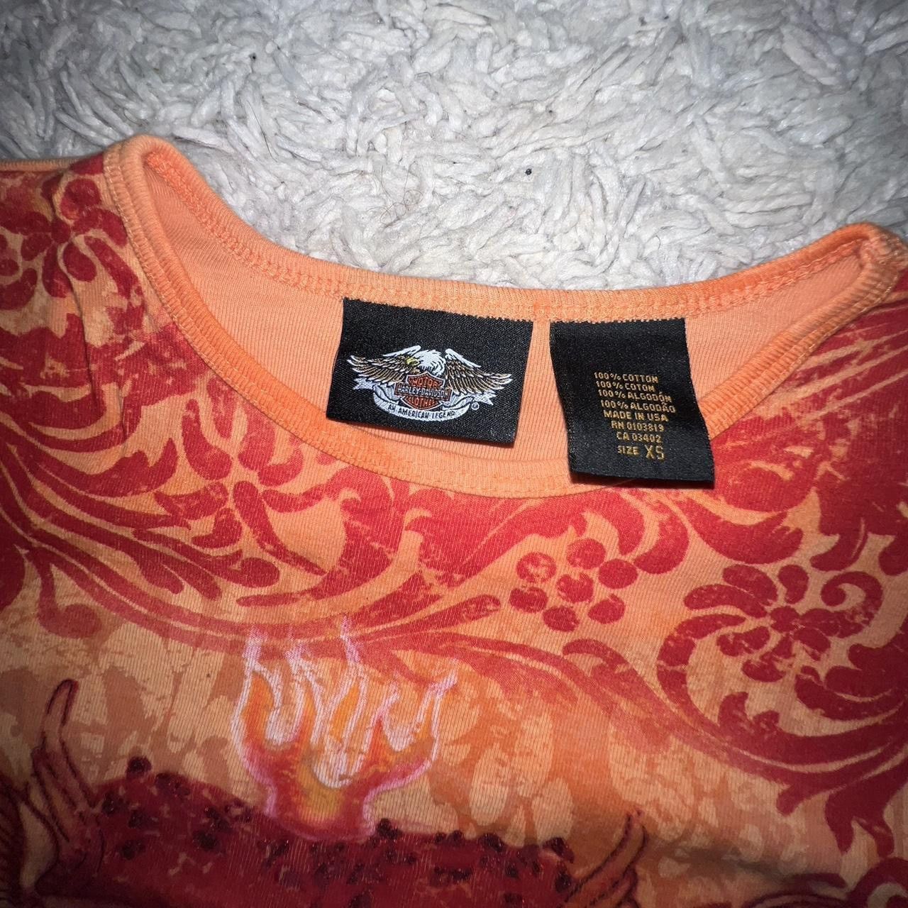 Harley Davidson Rare ❤️‍🔥 HARLEY-DAVIDSON Tattoo Heart Birds Top Size XS / US 0-2 / IT 36-38 - 6 Thumbnail