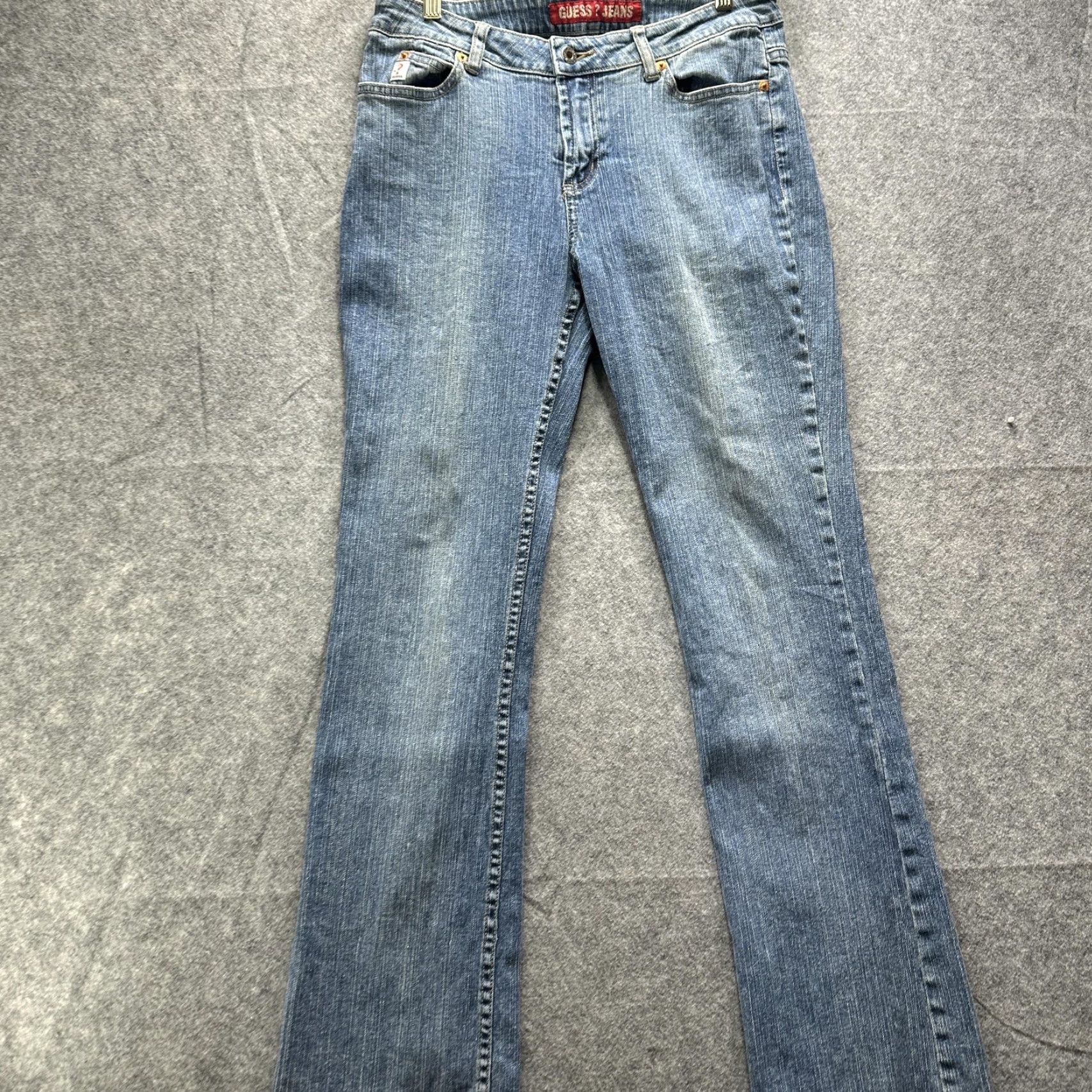 Guess VINTAGE GUESS Jeans Womens Bootcut Denim Blue Medium Wash Mid Rise 32x32 Logo 90s Size 24" / US 00 / IT 34 - 4 Thumbnail