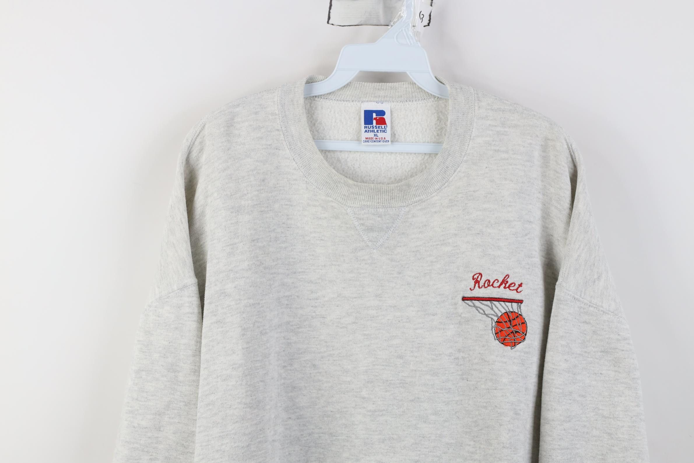Russell Athletic Vintage 90s Russell Athletic Sweatshirt Heather Gray USA Size US XL / EU 56 / 4 - 2 Thumbnail
