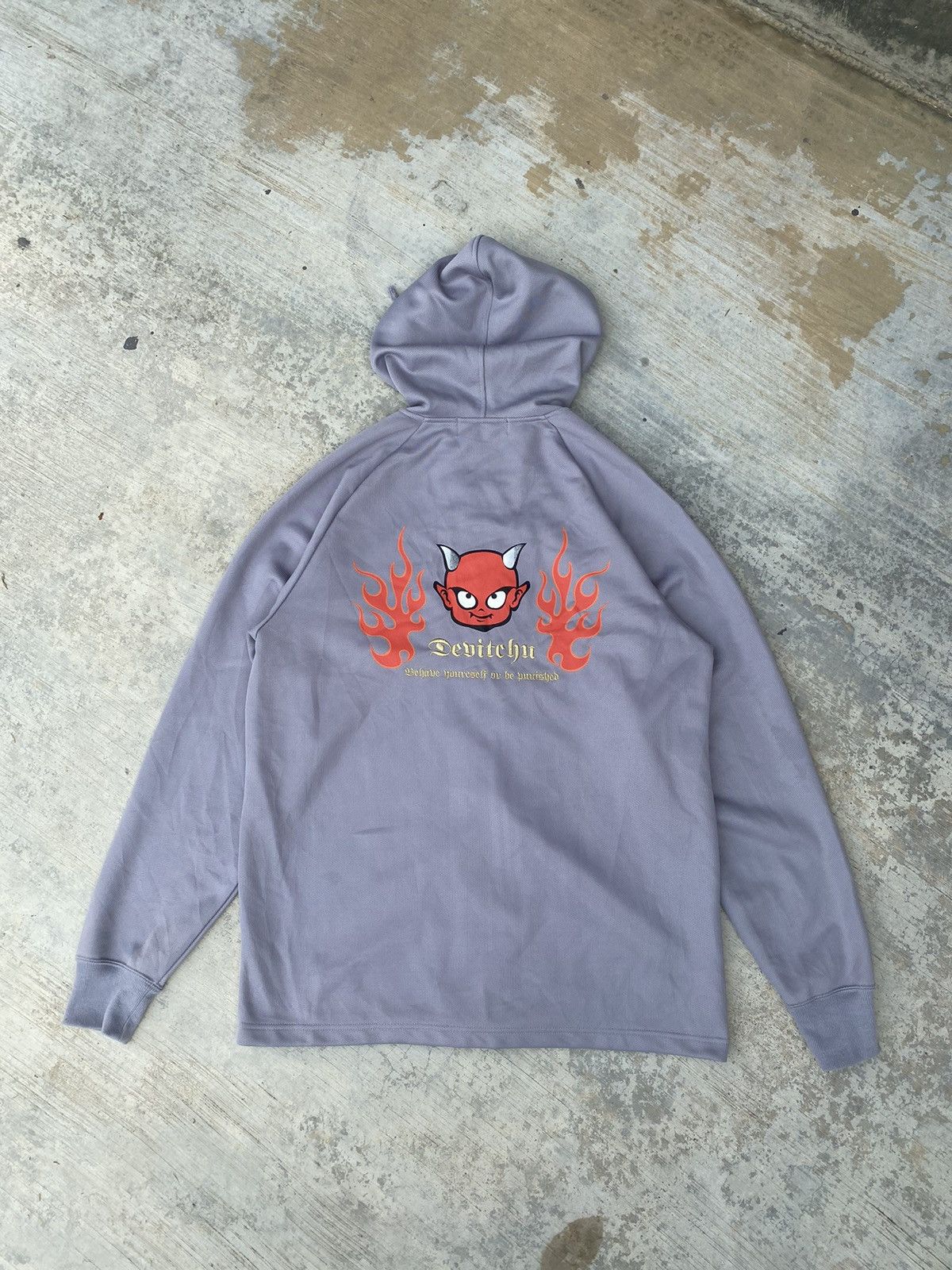Japanese Brand Vintage Devitchu Spellout Hoodies Jacket Size L / US 10 / IT 46 - 1 Thumbnail