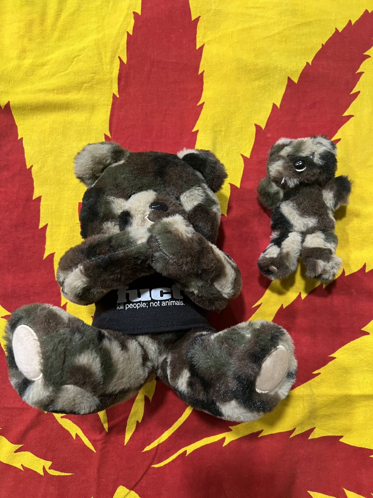 FUCT Fuct Kill People Not Animals Teddy Bear Size ONE SIZE - 3 Thumbnail