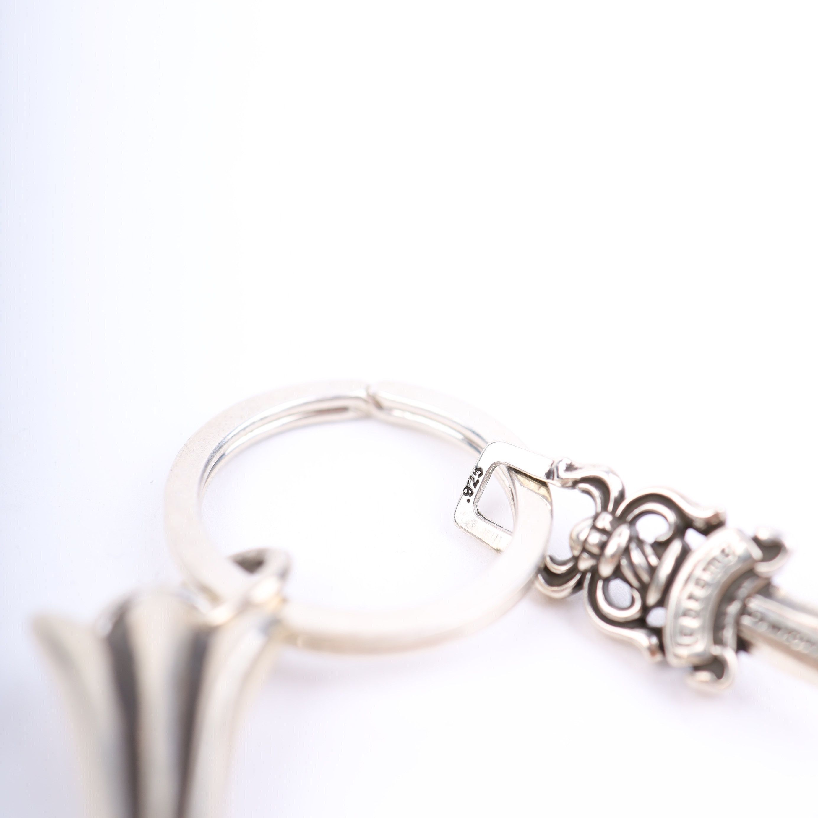 Chrome Hearts CHROME HEARTS LARGE CROSS + DAGGER KEY RING Size ONE SIZE - 7 Thumbnail