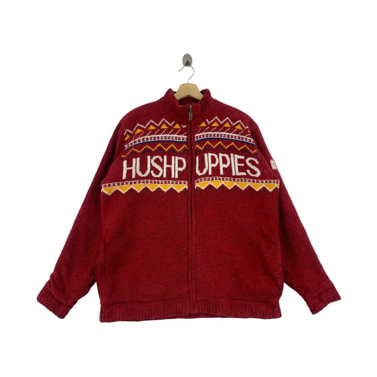 Hush Puppies Vtg HUSH PUPPIES KNITWEAR Deep Pile Sherpa Fleece Jacket Size L / US 10 / IT 46 - 1 Thumbnail