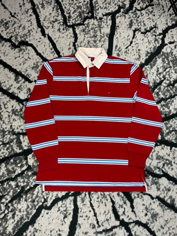 Tommy Hilfiger Tommy Hilfiger vintage striped rugby polo shirt white S red Size US S / EU 44-46 / 1 - 1 Thumbnail