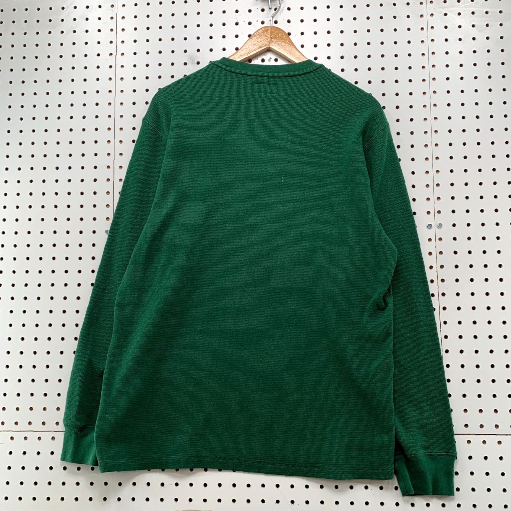 Polo Ralph Lauren Polo Ralph Lauren Thermal Shirt Mens XL Green Long Sleeve Sleepwear Waffle Knit Size US XL / EU 56 / 4 - 2 Thumbnail