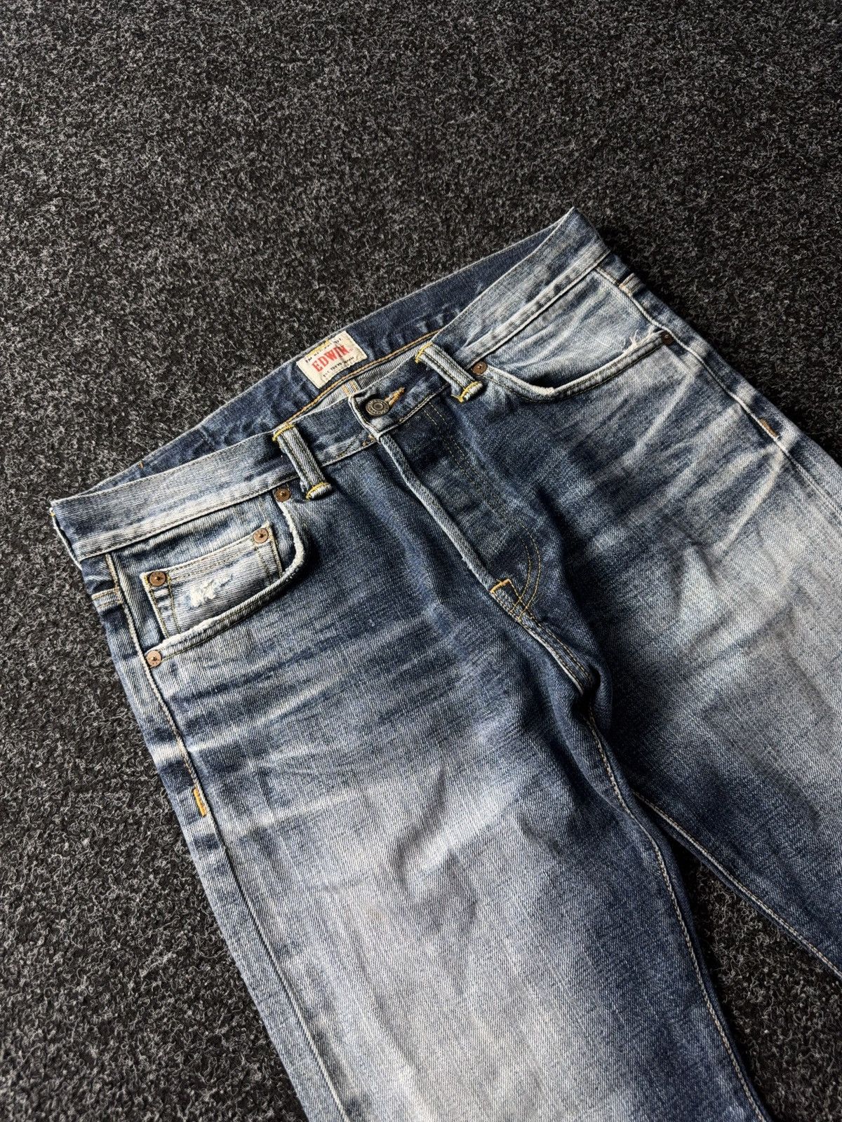 Edwin Vintage 90s Edwin ED-71 Japanese Selvedge Retro Denim Jeans Size US 31 - 5 Thumbnail
