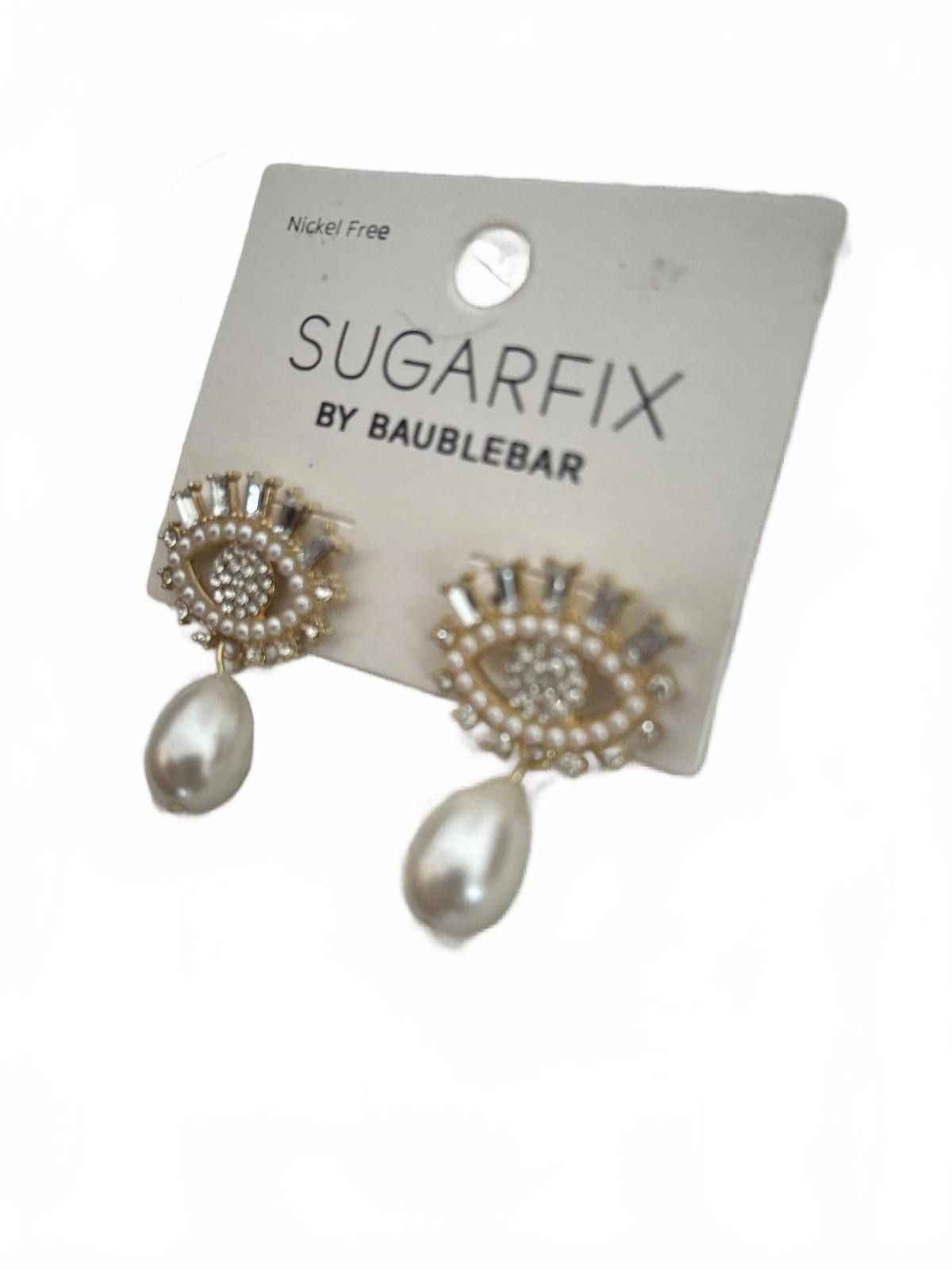 Designer SUGARFIX by Baublebar Elegant Pearl Eye Drop Earrings Size ONE SIZE - 3 Thumbnail