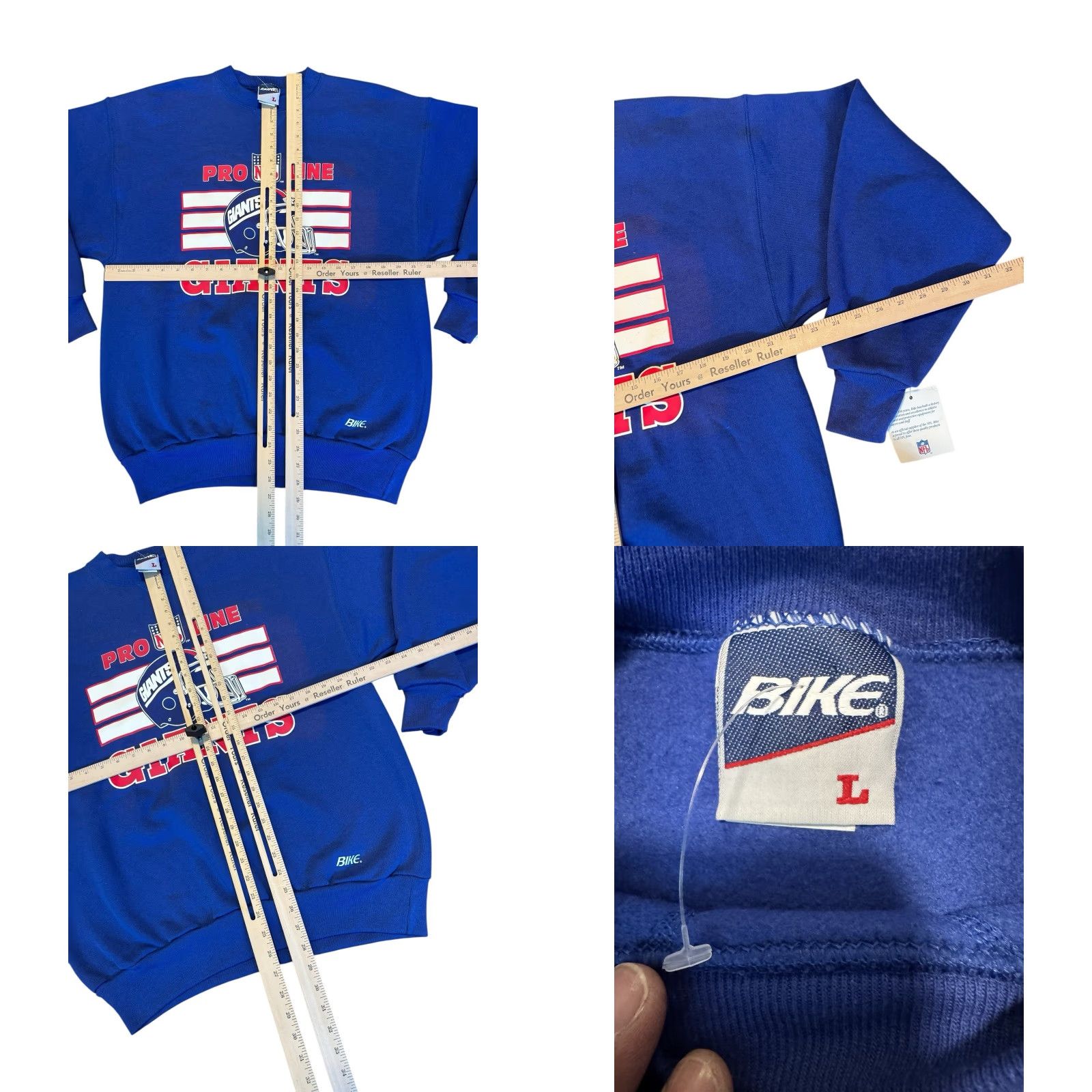 NFL VINTAGE Bike Pro Line 90s New York Giants Mens Blue Sweatshirt L NFL NWT DS Size US L / EU 52-54 / 3 - 9 Thumbnail