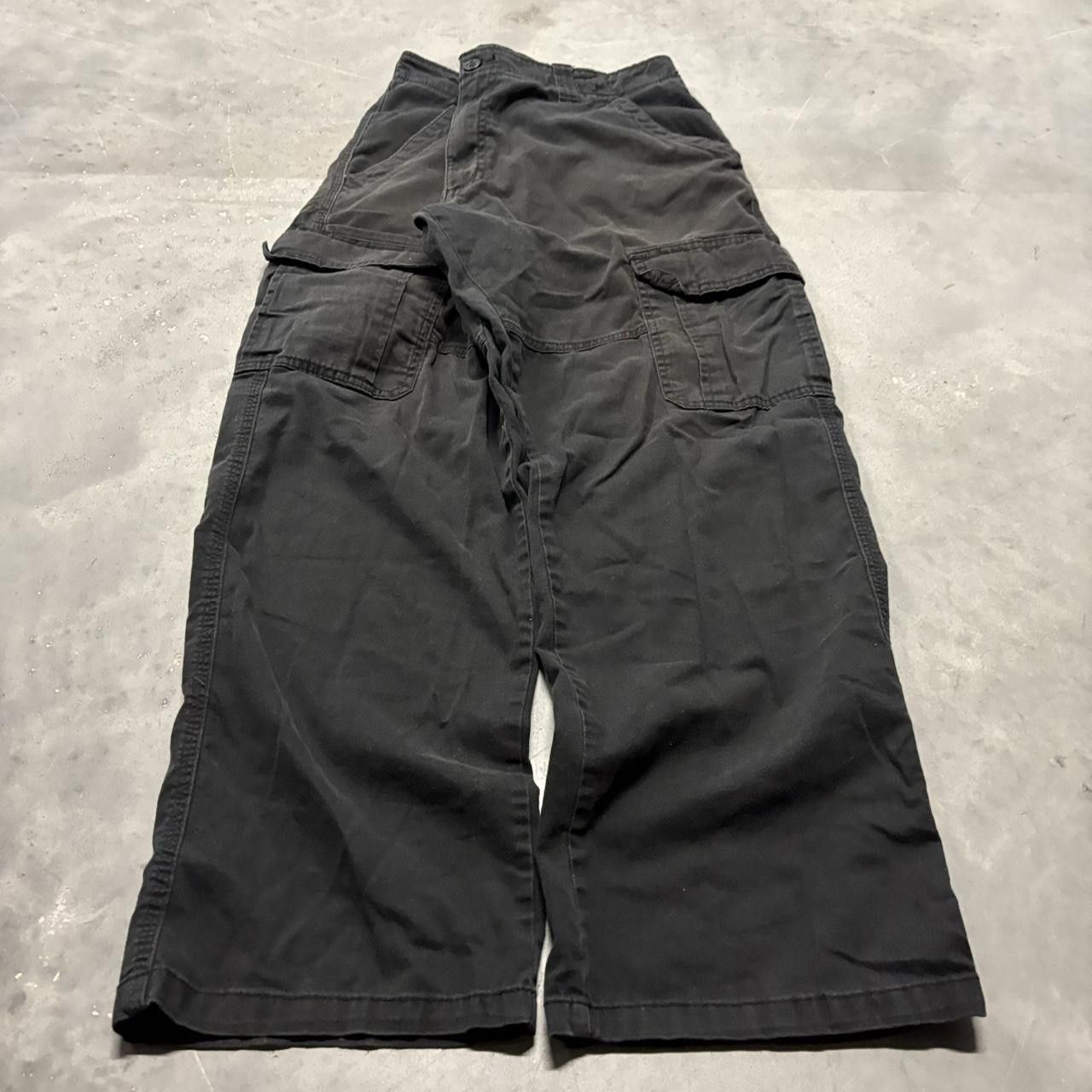 Japanese Brand × Vintage Crazy Vintage Y2K/2000s Grunge Black Streetwear Skater Cargo Pants! Size US 34 / EU 50 - 3 Thumbnail