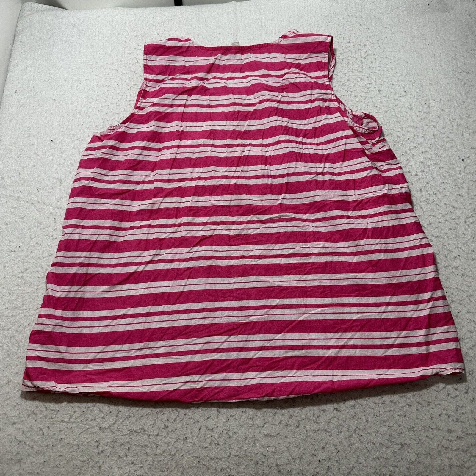 Other Woman Within 1X Sleeveless Pink Stripe Blouse Button Top Size XL / US 12-14 / IT 48-50 - 12 Thumbnail