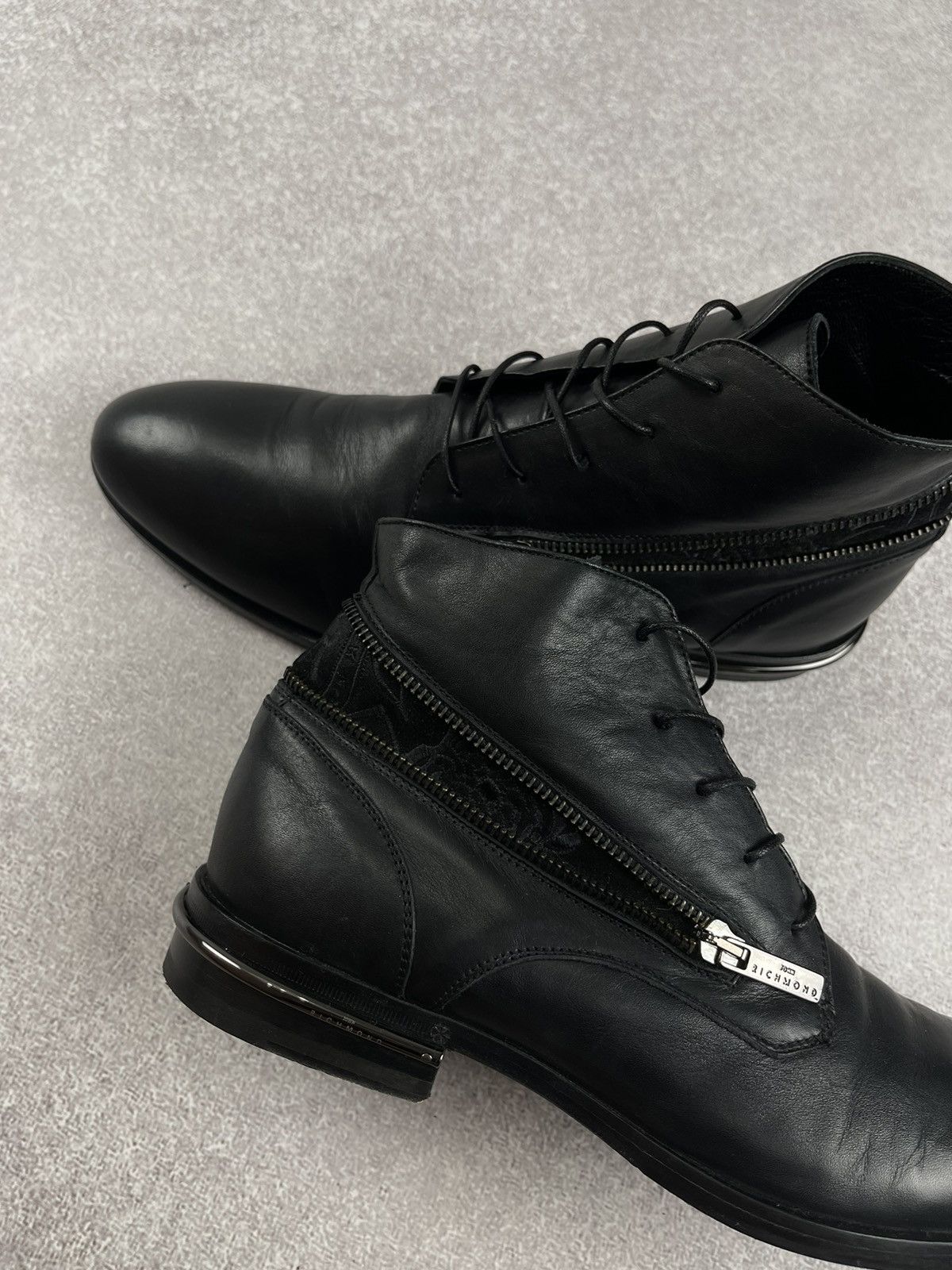 John Richmond John Richmond Black Leather Boots Size 41 Size US 8 / EU 41 - 9 Thumbnail