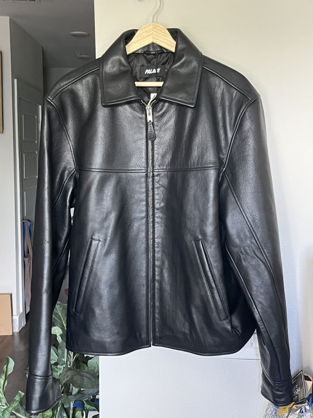Palace PALACE SAFE HANDS LEATHER JACKET BLACK Size US L / EU 52-54 / 3 - 5 Thumbnail