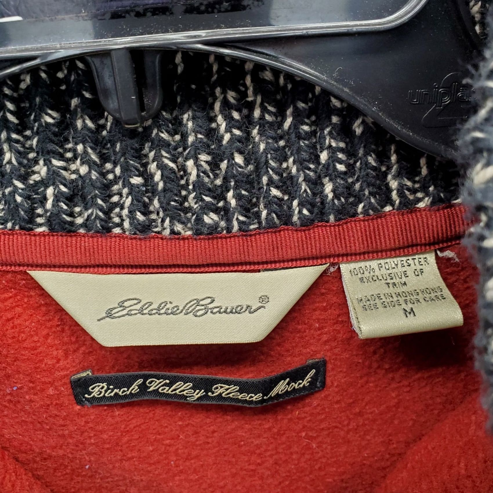 Eddie Bauer VINTAGE Eddie Bauer Birch Valley Fleece Mock Sweater Mens M Dark Red Long Sleeve Size US M / EU 48-50 / 2 - 6 Thumbnail