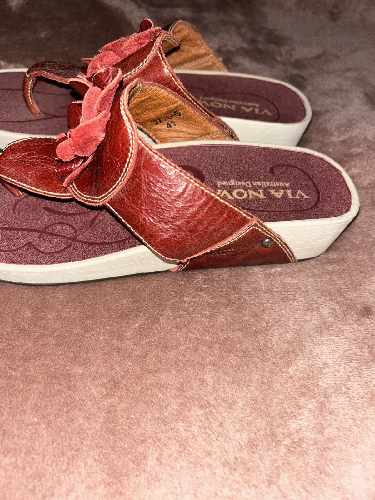 Other Vintage Flower Sandals Size US 8 / IT 38 - 3 Thumbnail