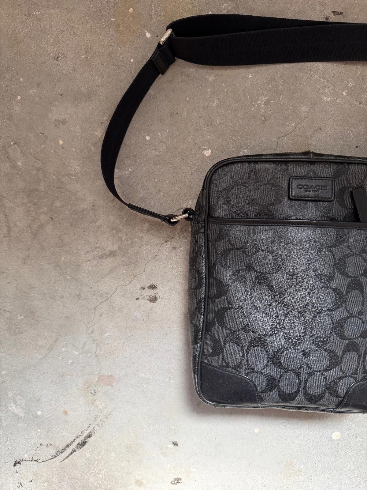 Coach Coach Signature Houston Flight Crossbody Bag Grey/Black Size ONE SIZE - 2 Thumbnail