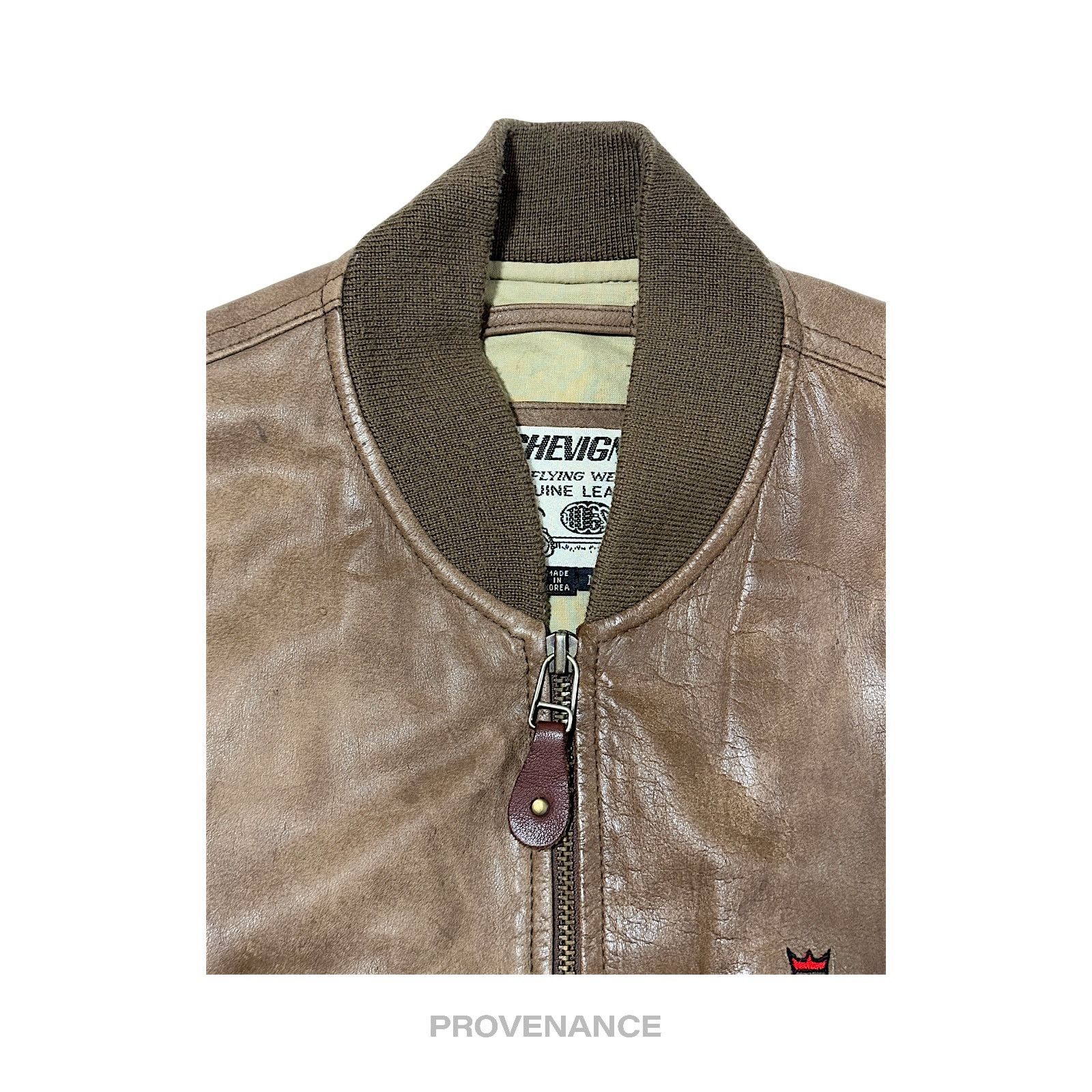 Chevignon 🔴 Chevignon Vintage Bomber Jacket - Hudson Leather Brown M Size US M / EU 48-50 / 2 - 6 Thumbnail