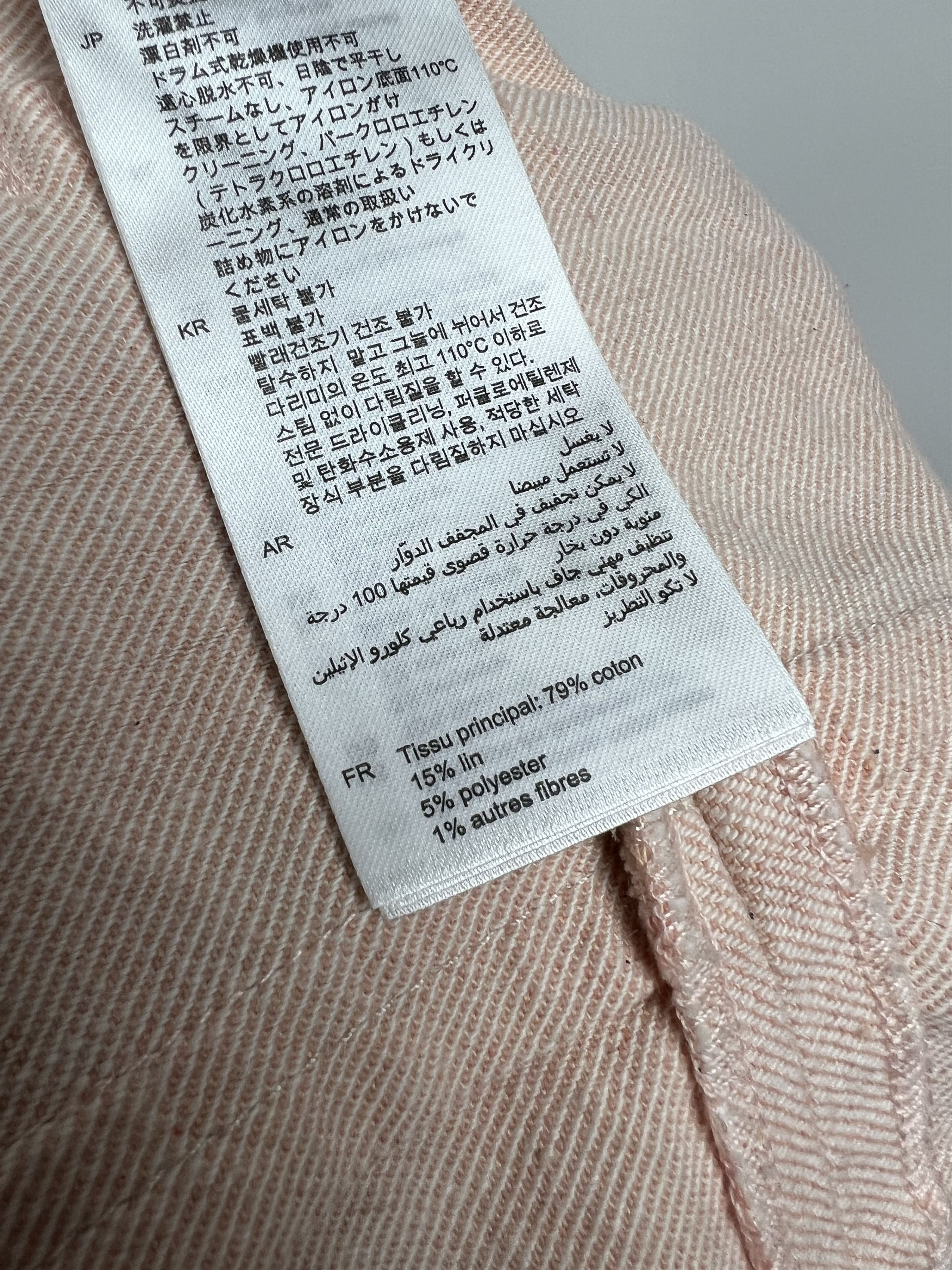 Sandro Sandro Light Pink Cotton Linen Belted Jumpsuit Size 36 Size 27" / US 4 / IT 40 - 18 Thumbnail