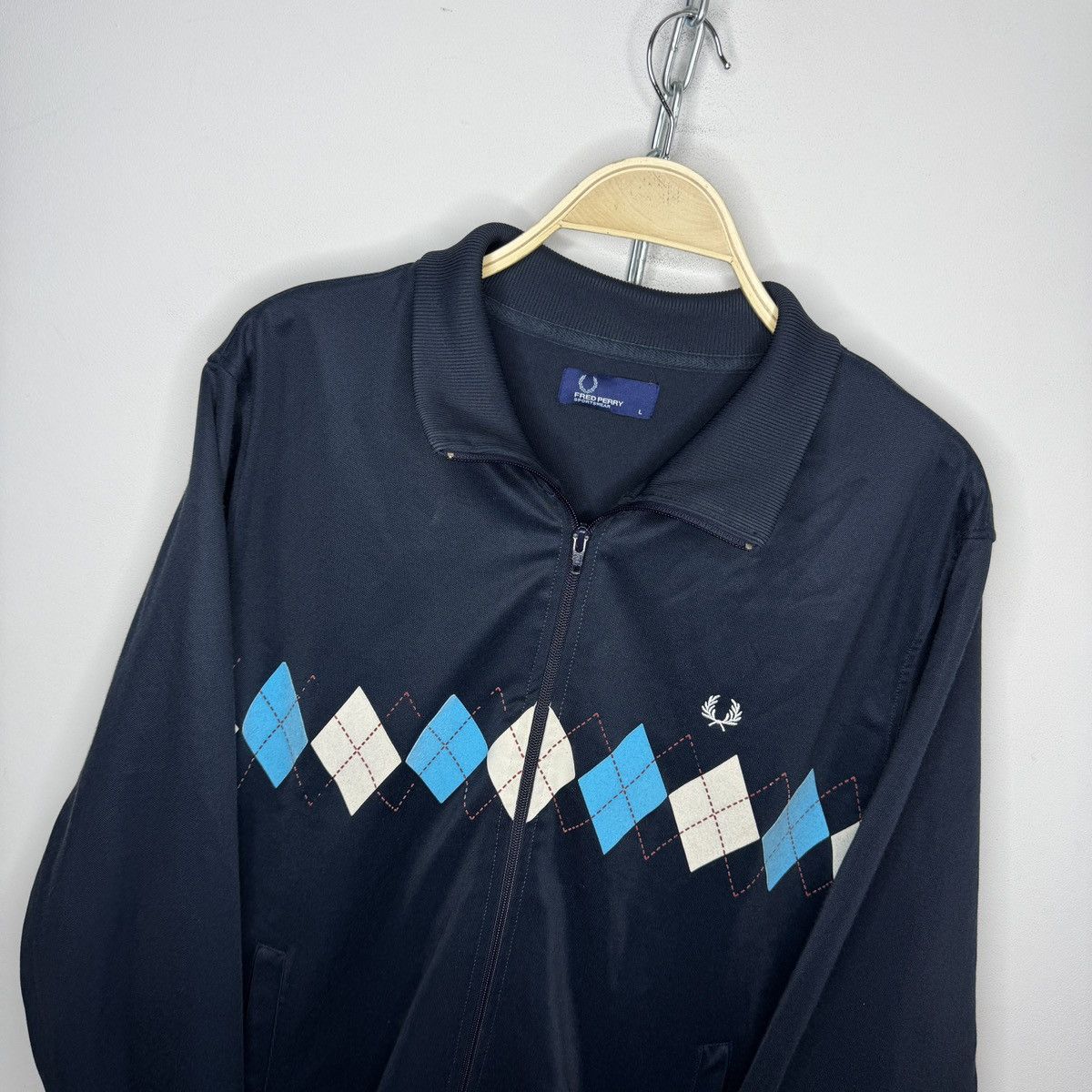 Fred Perry Vintage Fred Perry Jacket Blue Track Tennis Sportswear 80s Size US L / EU 52-54 / 3 - 4 Thumbnail