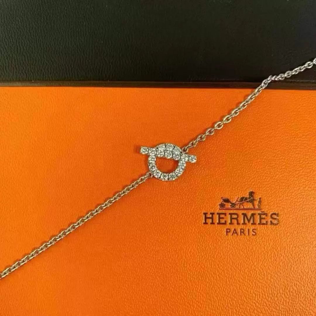 Hermes Hermès Finesse Q Pave Diamond Bracelet 16.5cm NM Box Size ONE SIZE - 7 Thumbnail