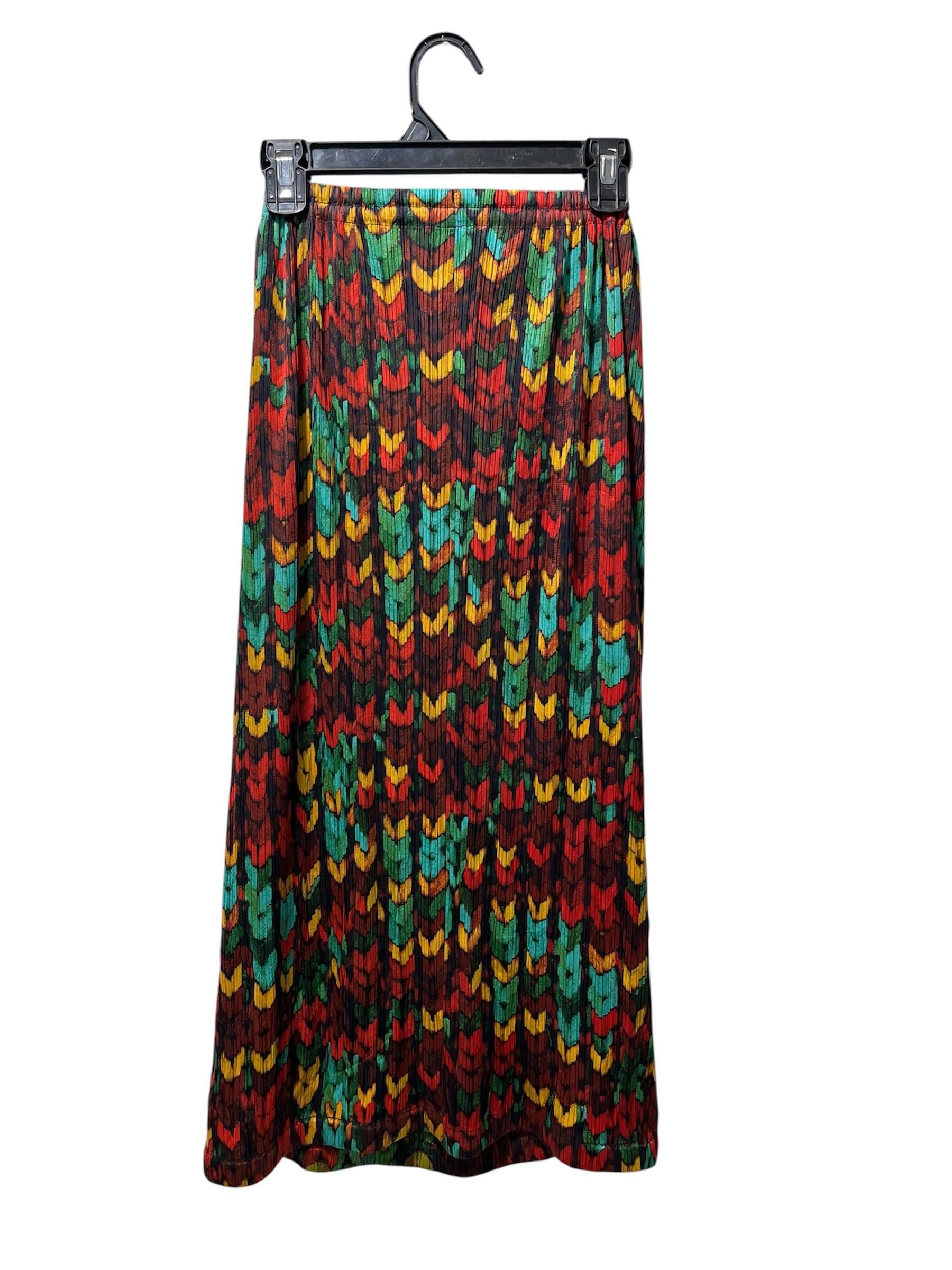 Pleats Please Issey Miyake Pleats Please Issey Miyake Multicolor Maxi Skirt Size 23" - 2 Thumbnail