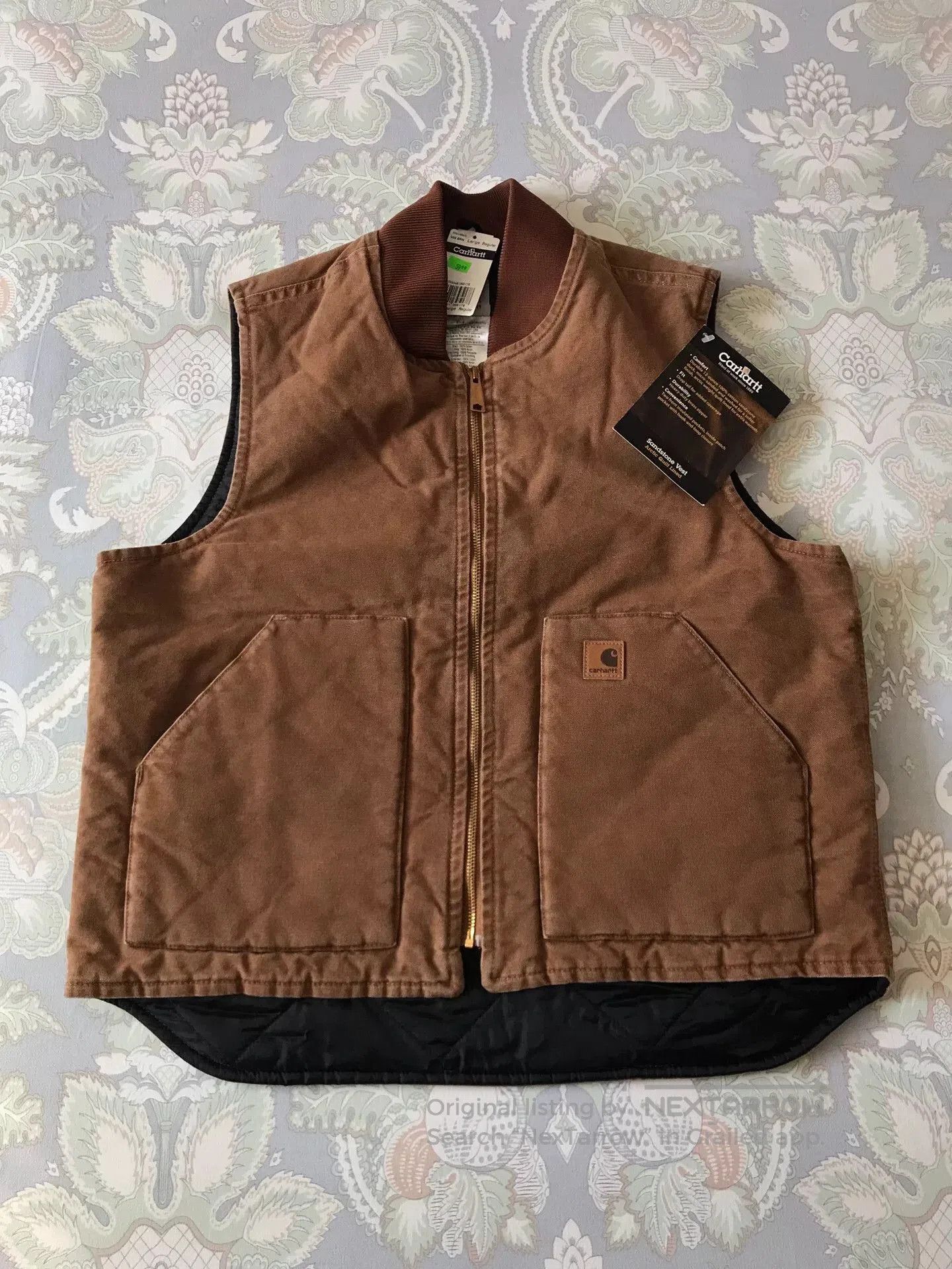 Carhartt Carhartt V02 Brown Washed Canvas Vest. Size US L / EU 52-54 / 3 - 1 Thumbnail