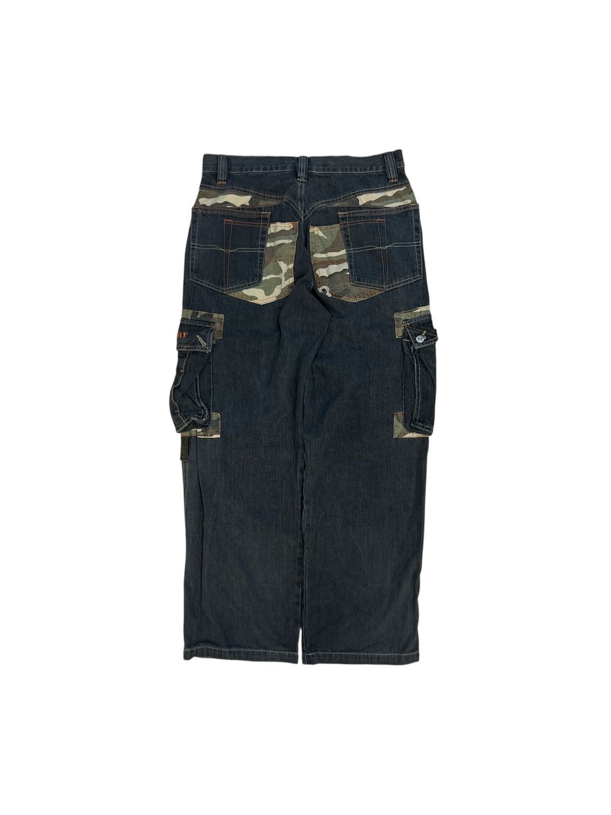 Vintage VINTAGE PJ'S SURF Baggy Denim Cargo Pants Camo Patchwork Y2K Size US 32 / EU 48 - 4 Thumbnail