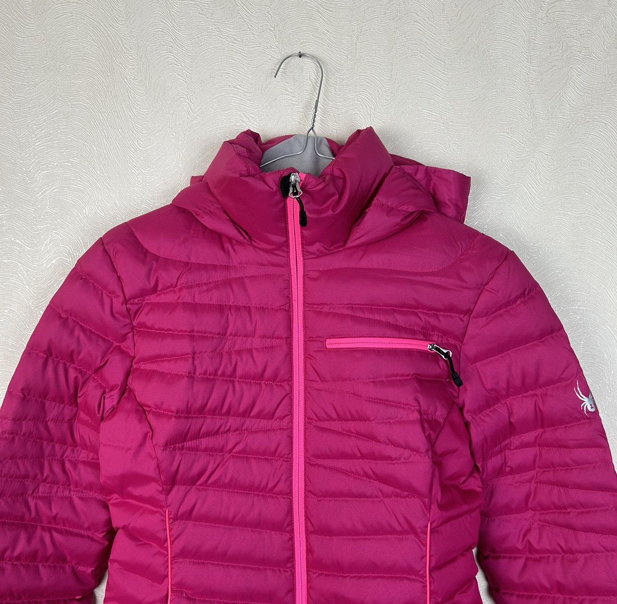 Spyder Spyder Pink Timeless Down Hooded Windproof Ski Jacket Size XS / US 0-2 / IT 36-38 - 8 Thumbnail