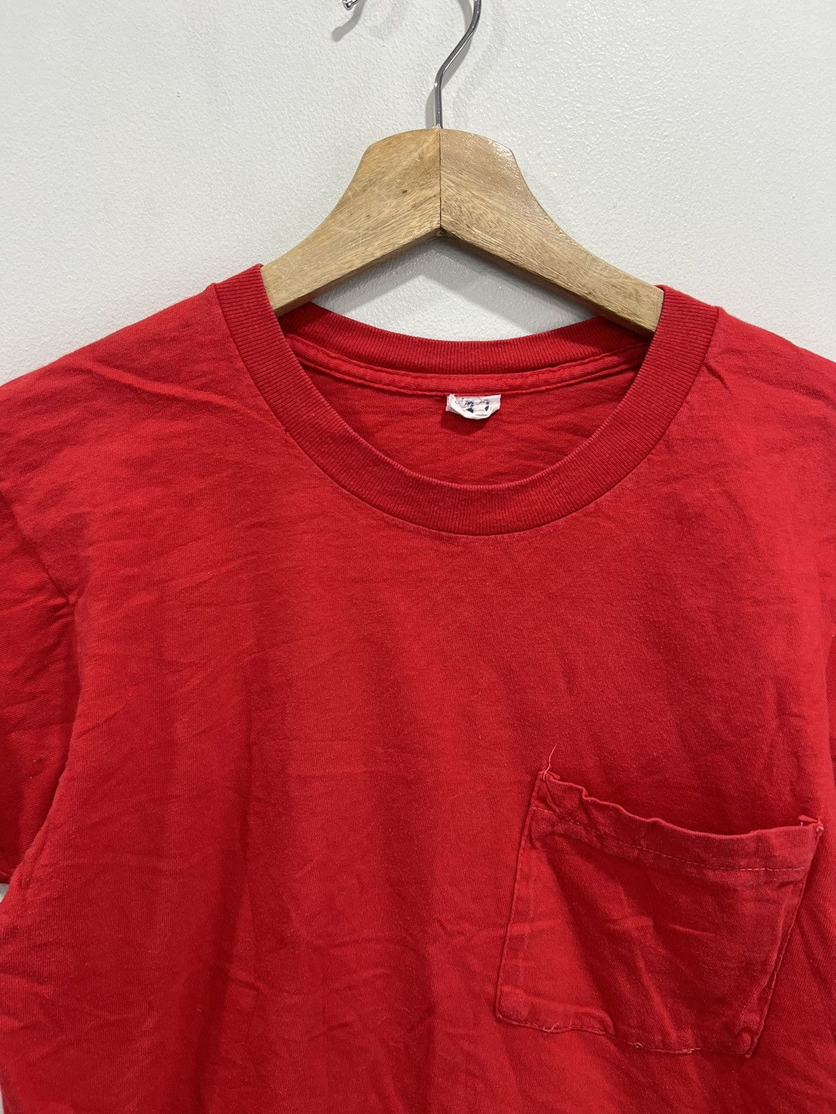 Japanese Brand Vintage 90s Blank Tee Shirt pocket single stitch Size US M / EU 48-50 / 2 - 4 Thumbnail