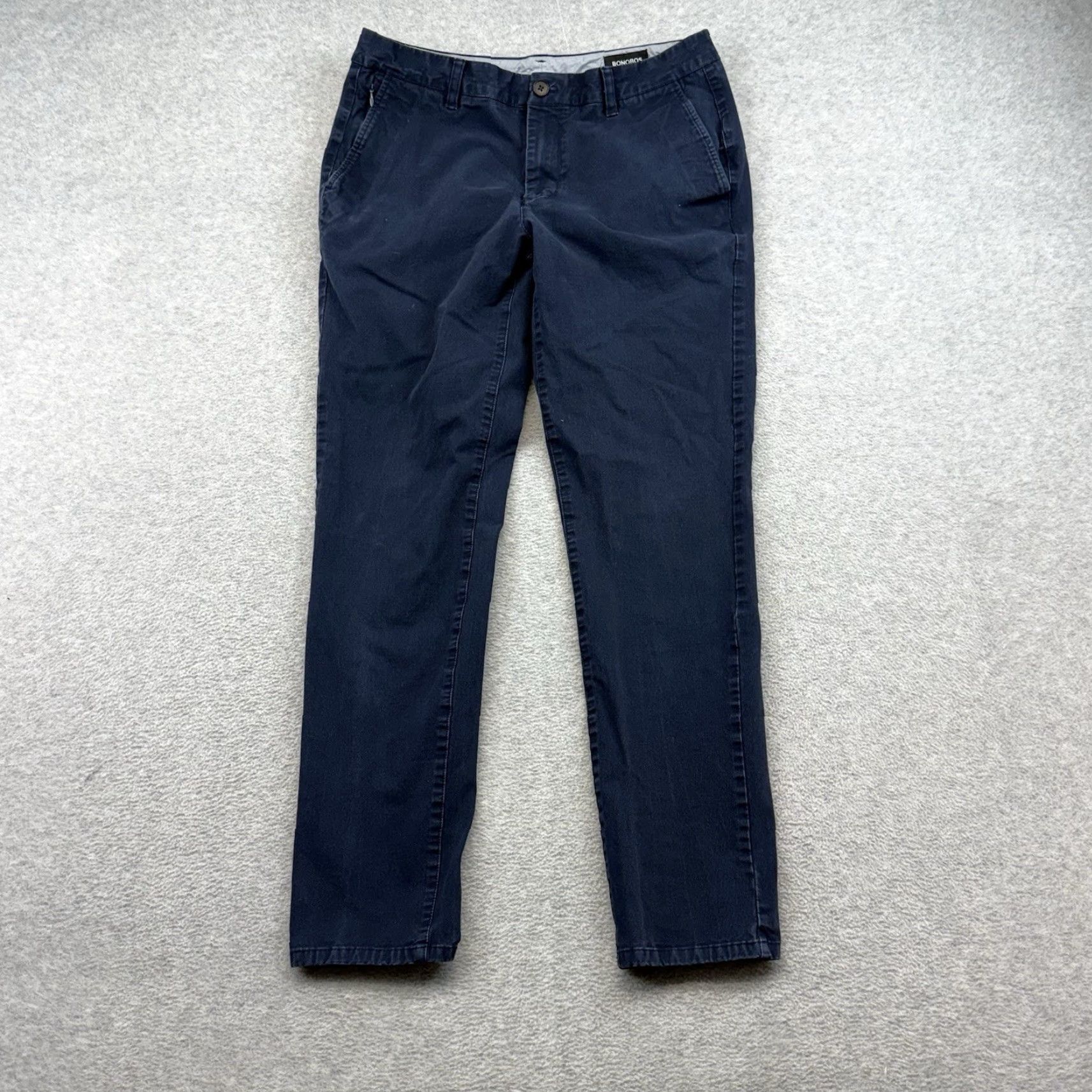 Bonobos Bonobos Pants Men Slim Taper Chino Navy 32x32 Blue Travel Office Casual 32x32 Regular Mens Size US 32 / EU 48 - 4 Thumbnail