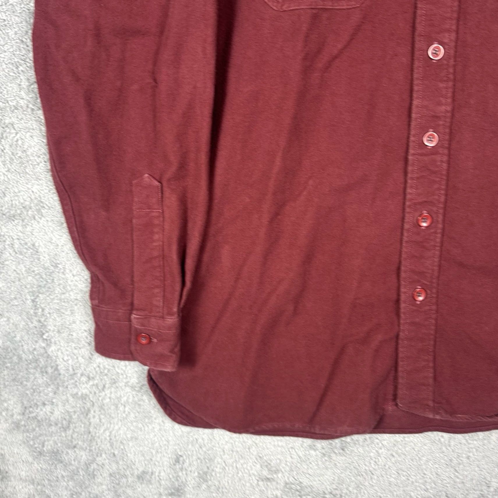 Vintage LL Bean Chamois Shirt Mens LT Tall Soft Flannel Heavyweight Cotton 90s Red Shirt Mens LT Tall Red 90s LL Bean Chamois Shirt Size US L / EU 52-54 / 3 - 3 Thumbnail