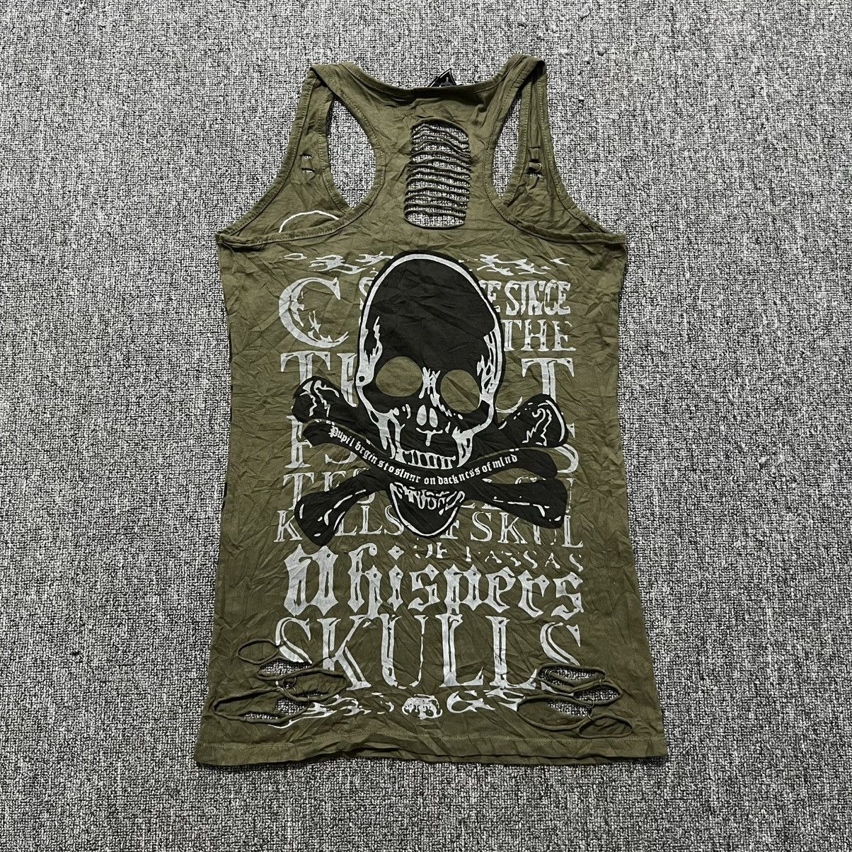 KMRii crazy ☠️ Skull Poem Laced Tanktop Size US M / EU 48-50 / 2 - 5 Thumbnail
