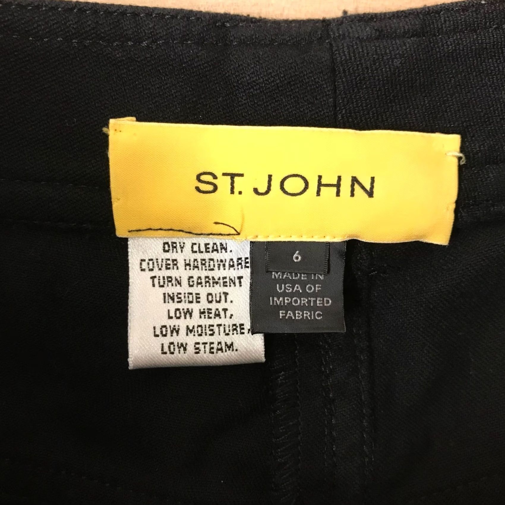 Vintage ST JOHN BLACK CASUAL PANTS WOMEN'S 6 Size 28" / US 6 / IT 42 - 7 Thumbnail