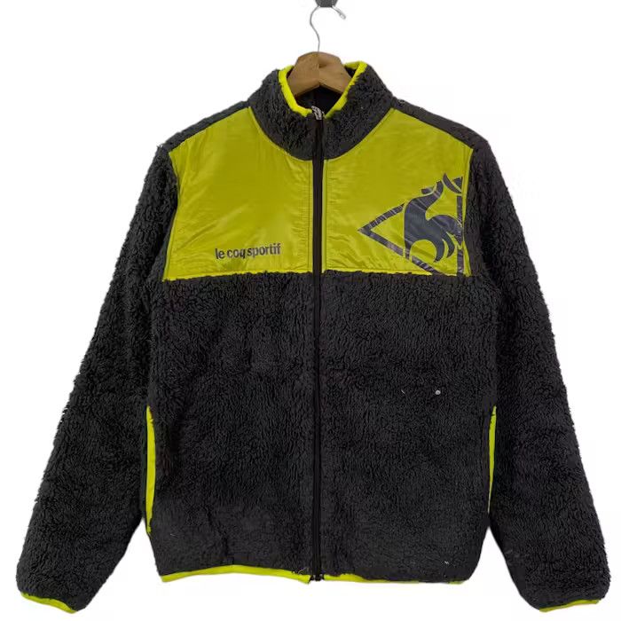 Vintage LE COQ SPORTIF Deep Pile Sherpa Yellow Fleece