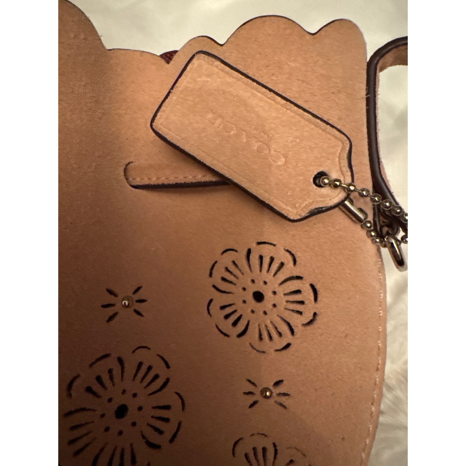 Coach Y2K Tea Rose Coach Suede Bucket Mini Bag Blush Size ONE SIZE - 10 Thumbnail