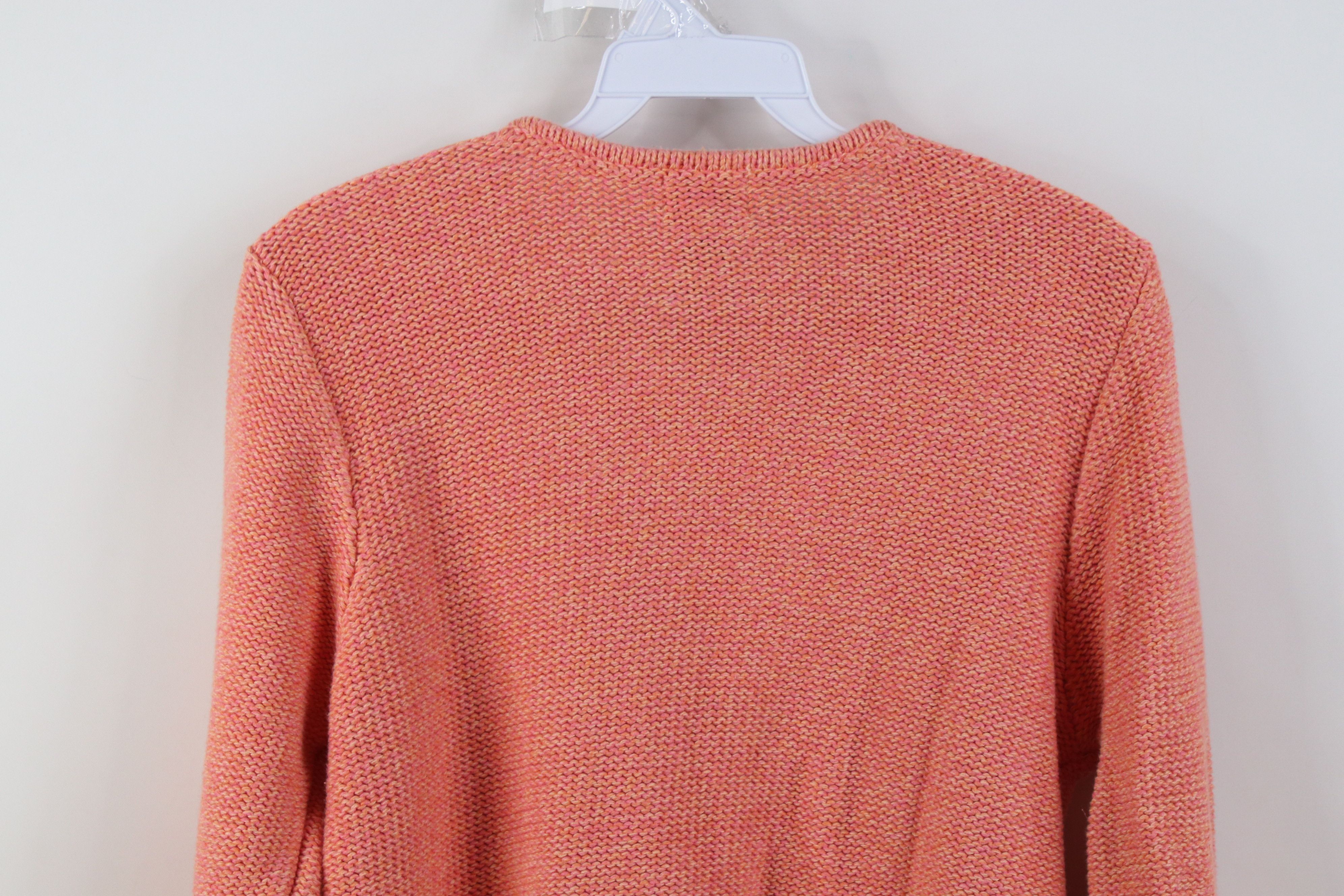 L.L. Bean Vintage Y2K LL Bean Cotton Marled Knit Sweater Orange Fleck Size M / US 6-8 / IT 42-44 - 7 Thumbnail