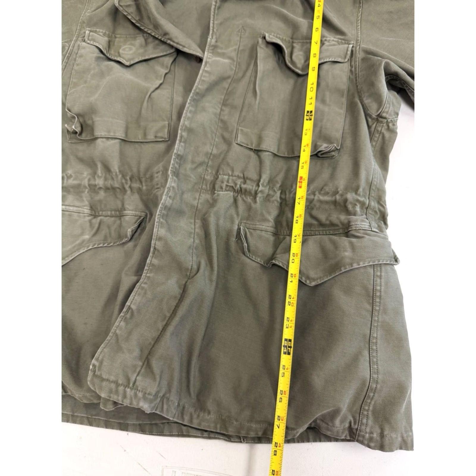 Olive VINTAGE US Army M-1943 M43 Field Jacket Coat 36R Olive Green USGI WW2 Military Jacket Mens Size US XXS / EU 40 - 2 Thumbnail