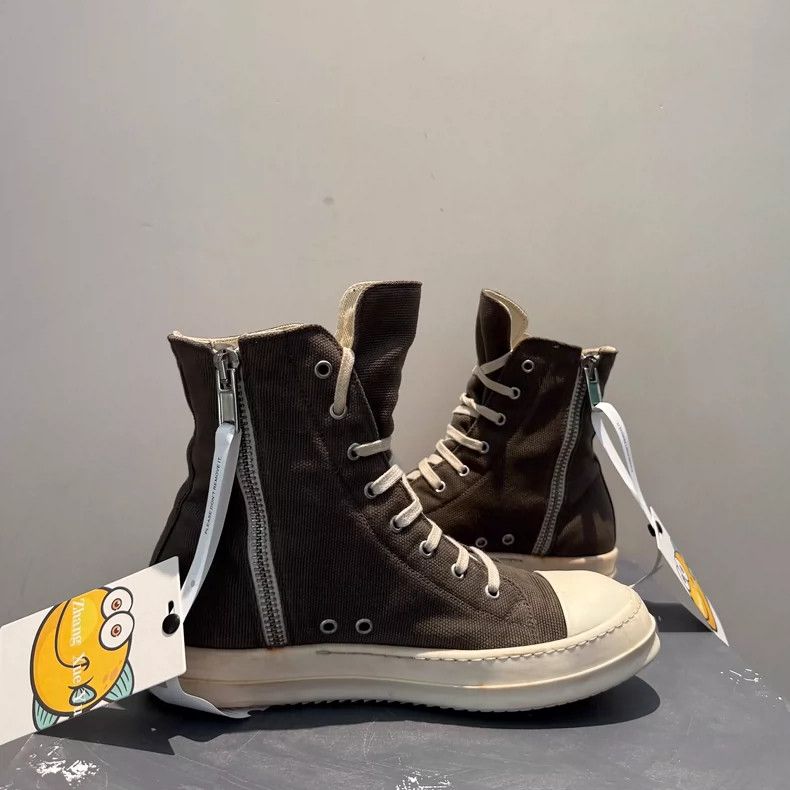 Rick Owens rick owens Double line high-top brown low-top large Convers Size US 8 / EU 41 - 3 Thumbnail