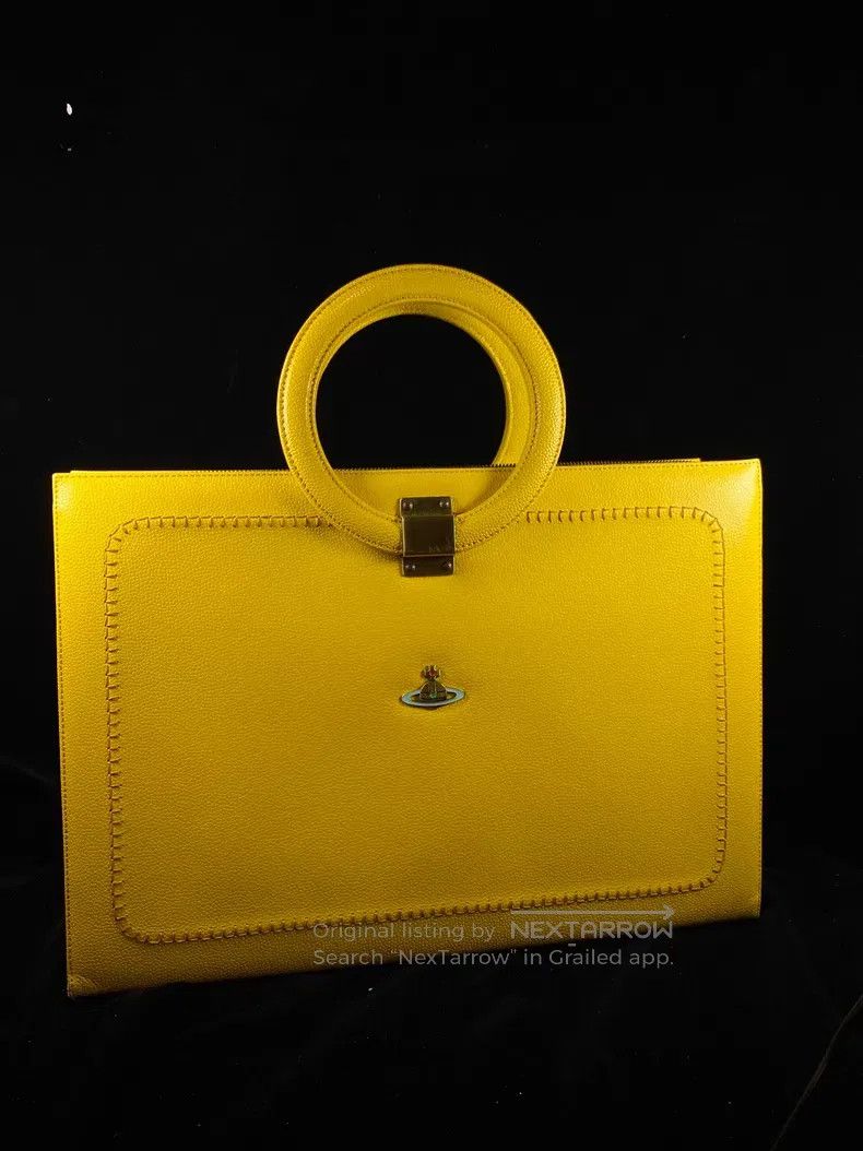 Vivienne Westwood vivienne westwood Round Ring Satchel Briefcase, Calf Grain Size ONE SIZE - 1 Thumbnail