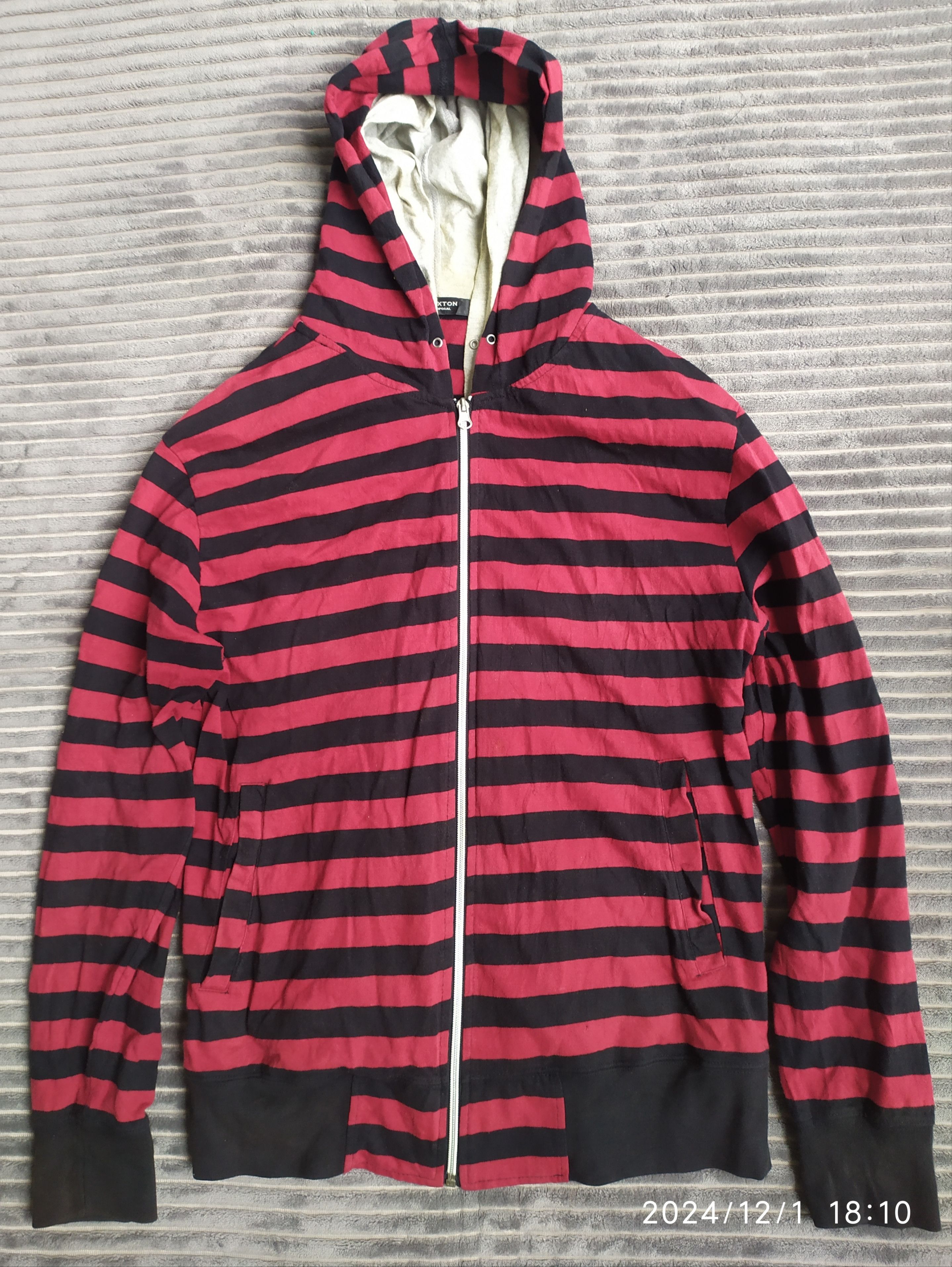 If Six Was Nine × Japanese Brand × Le Grande Bleu (L.G.B.) Japanese Thruxton Stripe Double Layer Hoodie Size US L / EU 52-54 / 3 - 3 Thumbnail