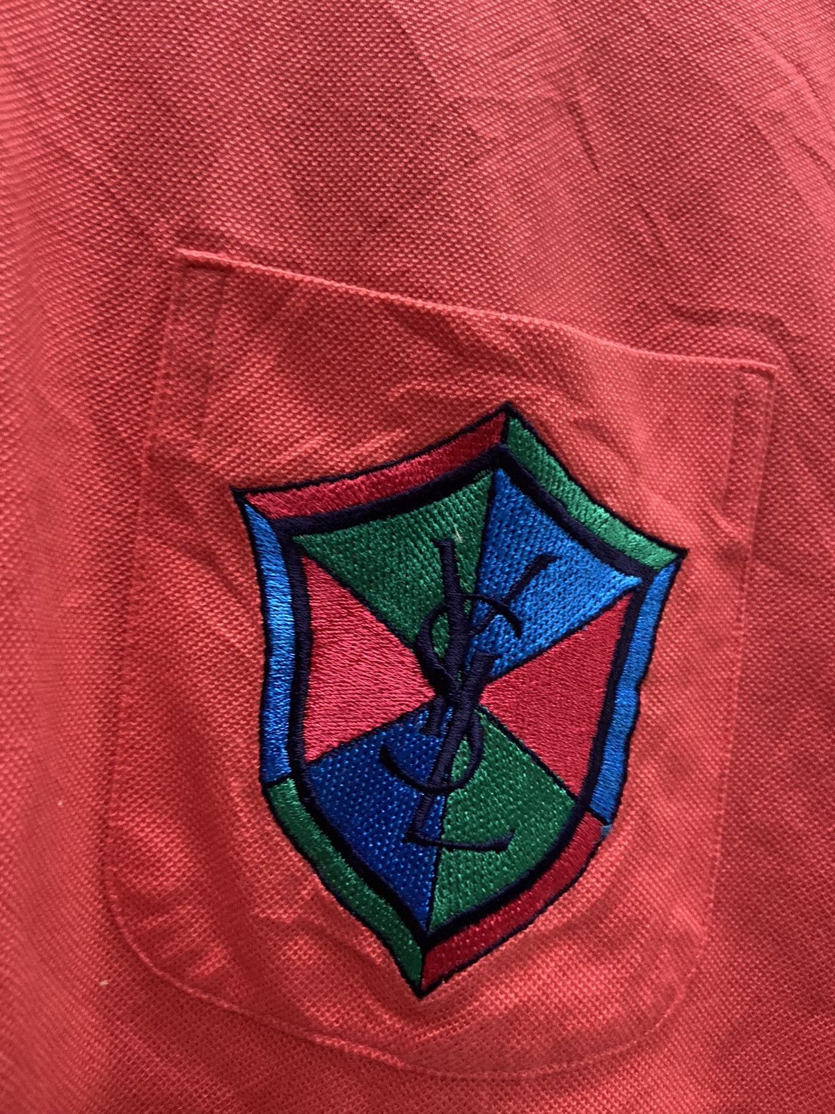 Yves Saint Laurent VINTAGE YVES SAINT LAURENT BIG LOGO POCKET TEE Size US L / EU 52-54 / 3 - 6 Thumbnail