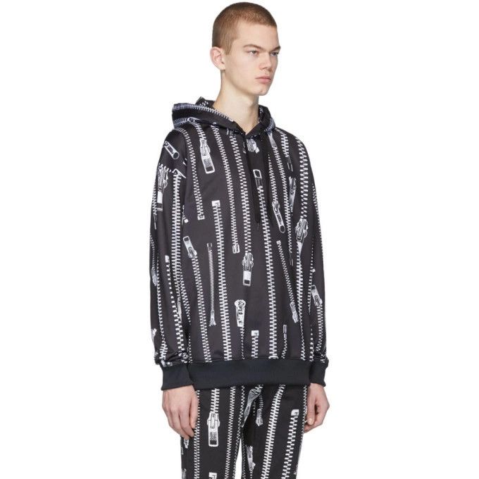 Moschino o1y0225 Logo Hoodie in Black/White Size US S / EU 44-46 / 1 - 3 Thumbnail