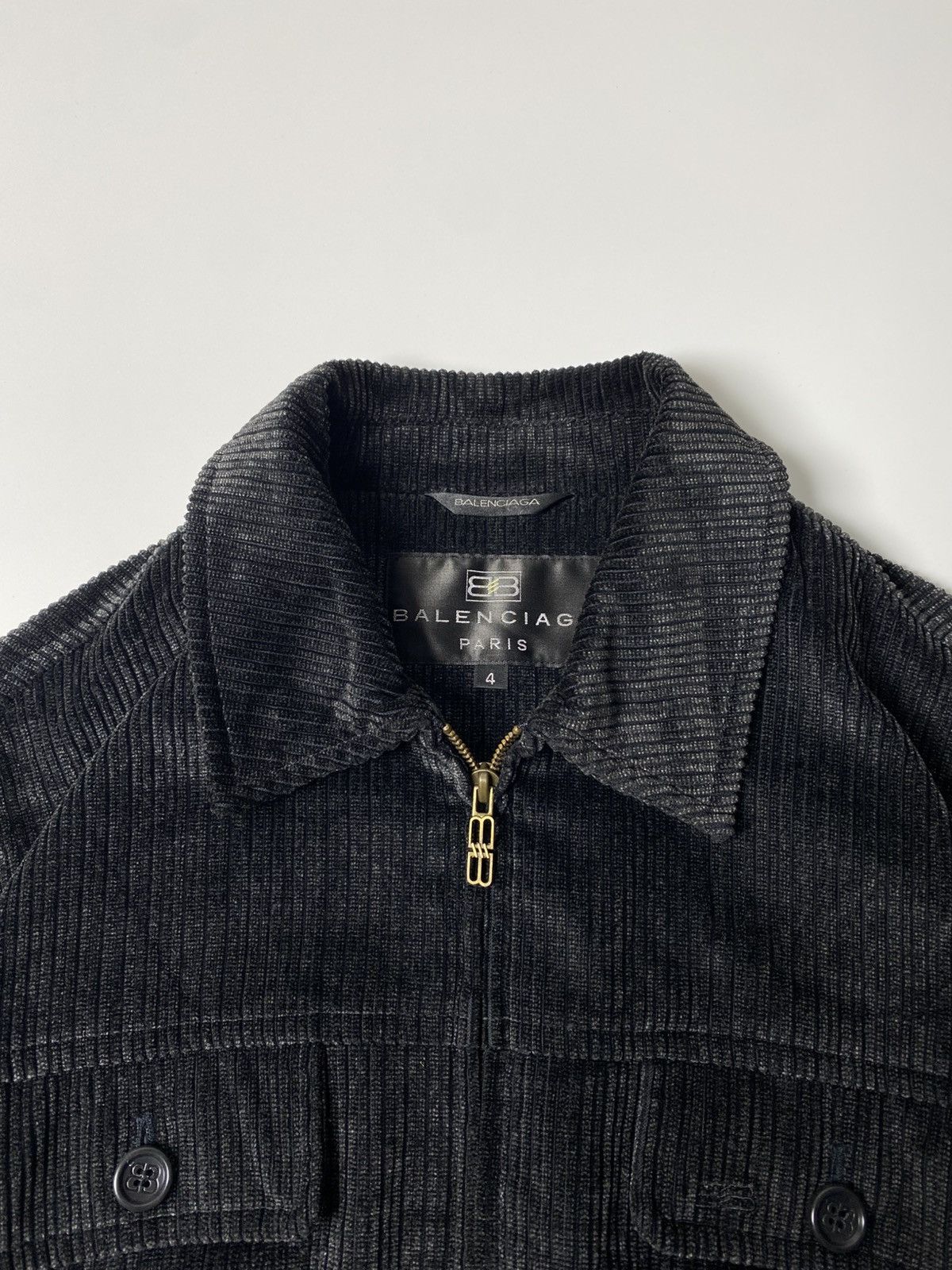 Balenciaga 90s BALENCIAGA CORDUROY FULL-ZIP JACKET Size US L / EU 52-54 / 3 - 3 Thumbnail