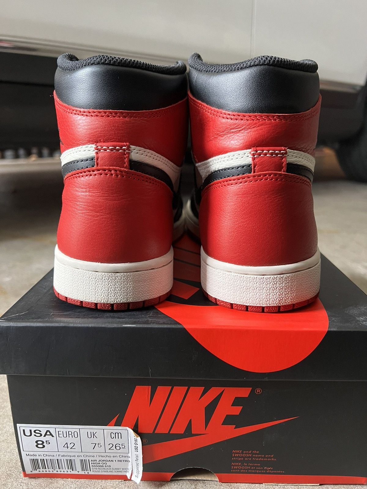 Jordan Brand Jordan 1 High Bred Toe Size US 8.5 / EU 41-42 - 5 Thumbnail