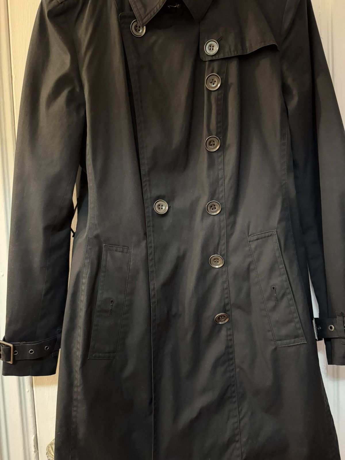 Burberry Burberry Brit Trench Coat in Black with Belt Size L / US 10 / IT 46 - 2 Thumbnail