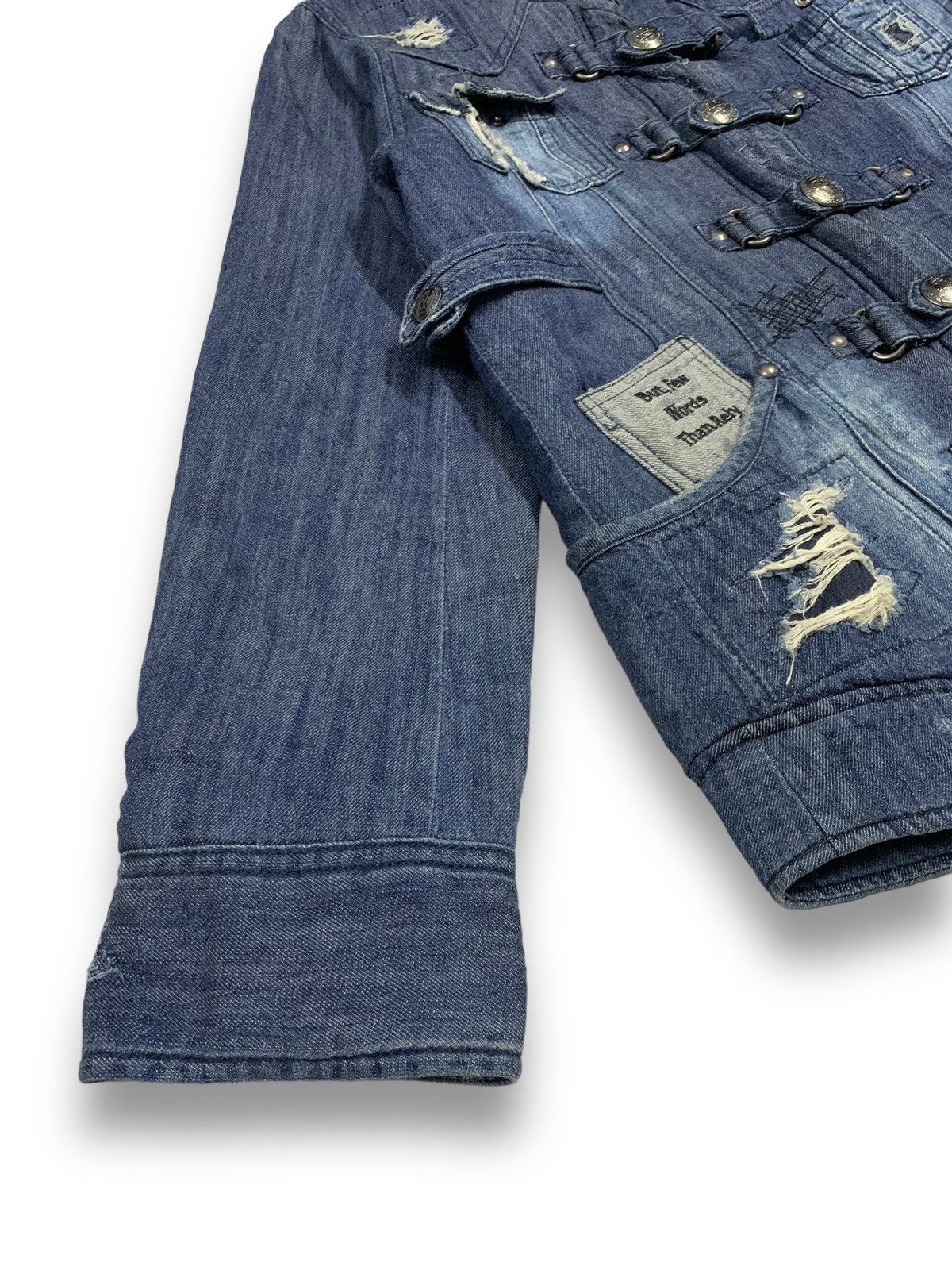 If Six Was Nine Japanese BACKS Faded Buckle Distressed Punk Denim Jacket Size US S / EU 44-46 / 1 - 16 Thumbnail