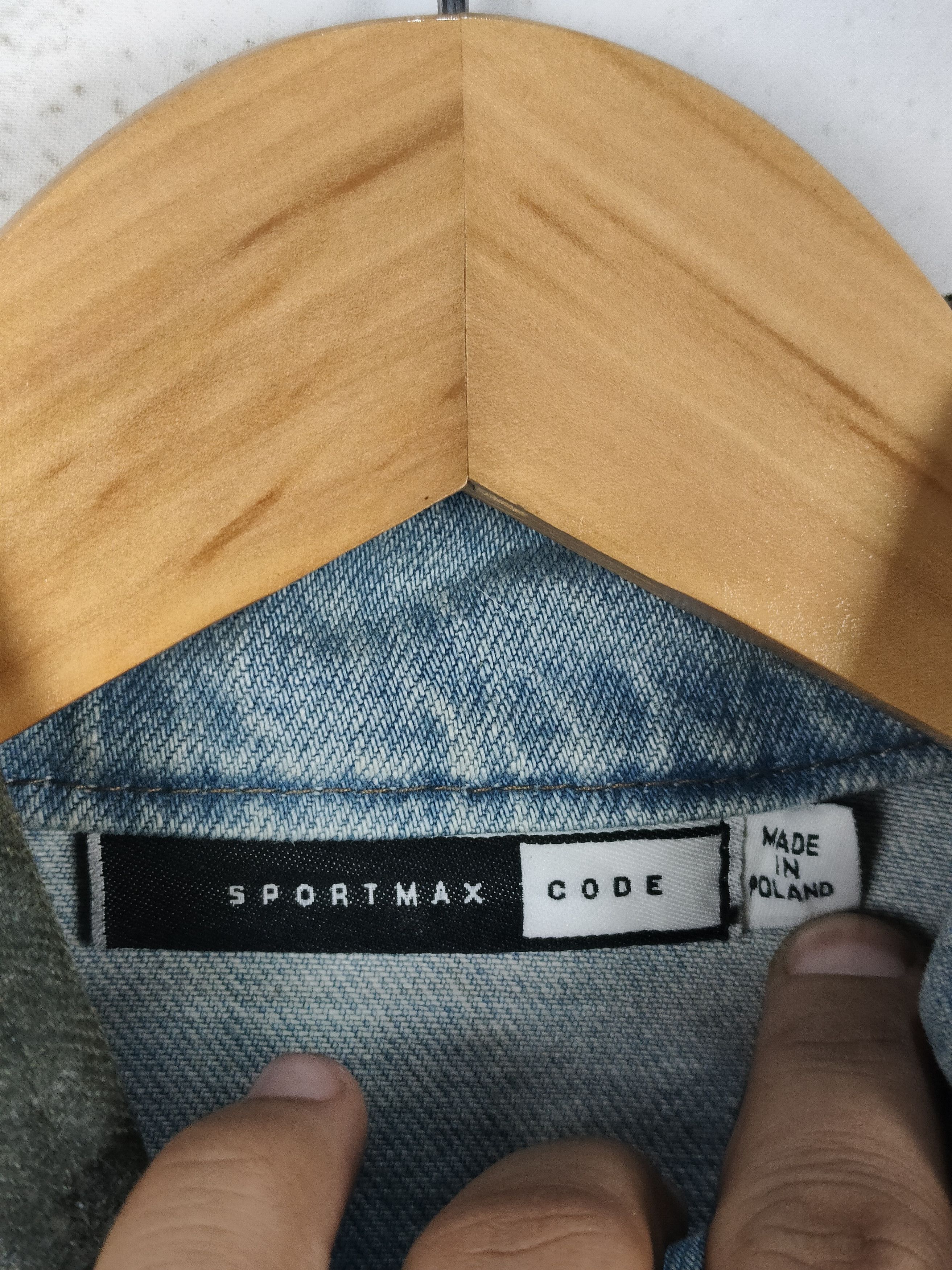 Max Mara Sportmax Code Denim Waxed Jacket Size S / US 4 / IT 40 - 3 Thumbnail