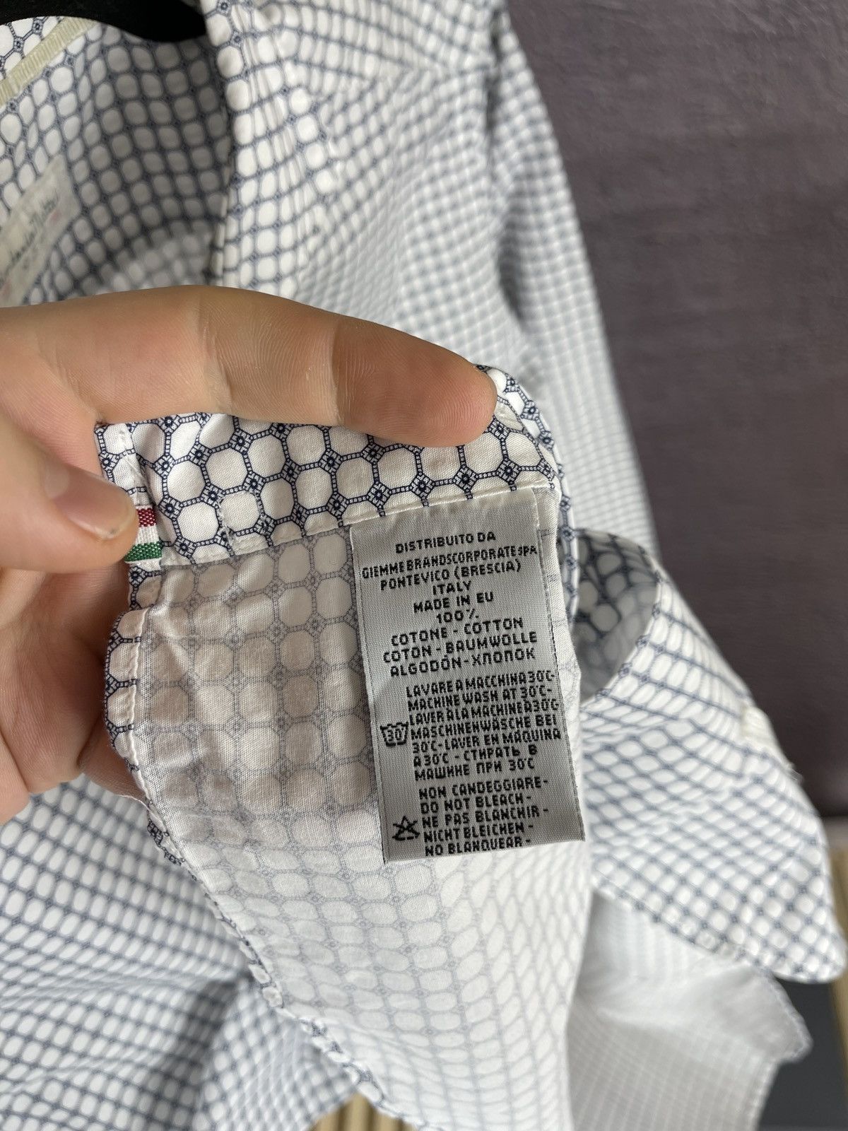 Tintoria Mattei Tintoria Mattei 954 pattern Italian long sleeve shirt Size US L / EU 52-54 / 3 - 13 Thumbnail