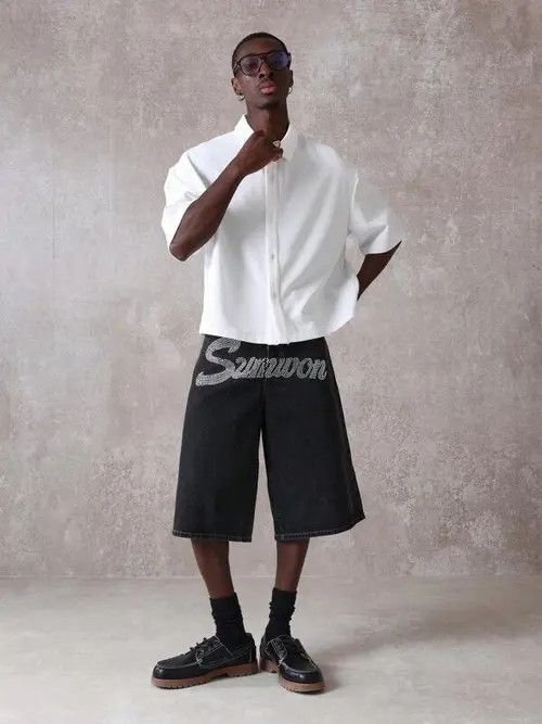 Japanese Brand × Vintage CRYSTAL Vintage RETRO washed jorts shorts Size US 35 - 1 Thumbnail