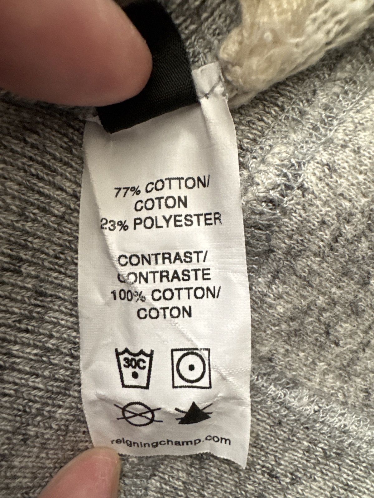 Reigning Champ Light Grey Cotton Blend Hoodie Size US L / EU 52-54 / 3 - 10 Thumbnail
