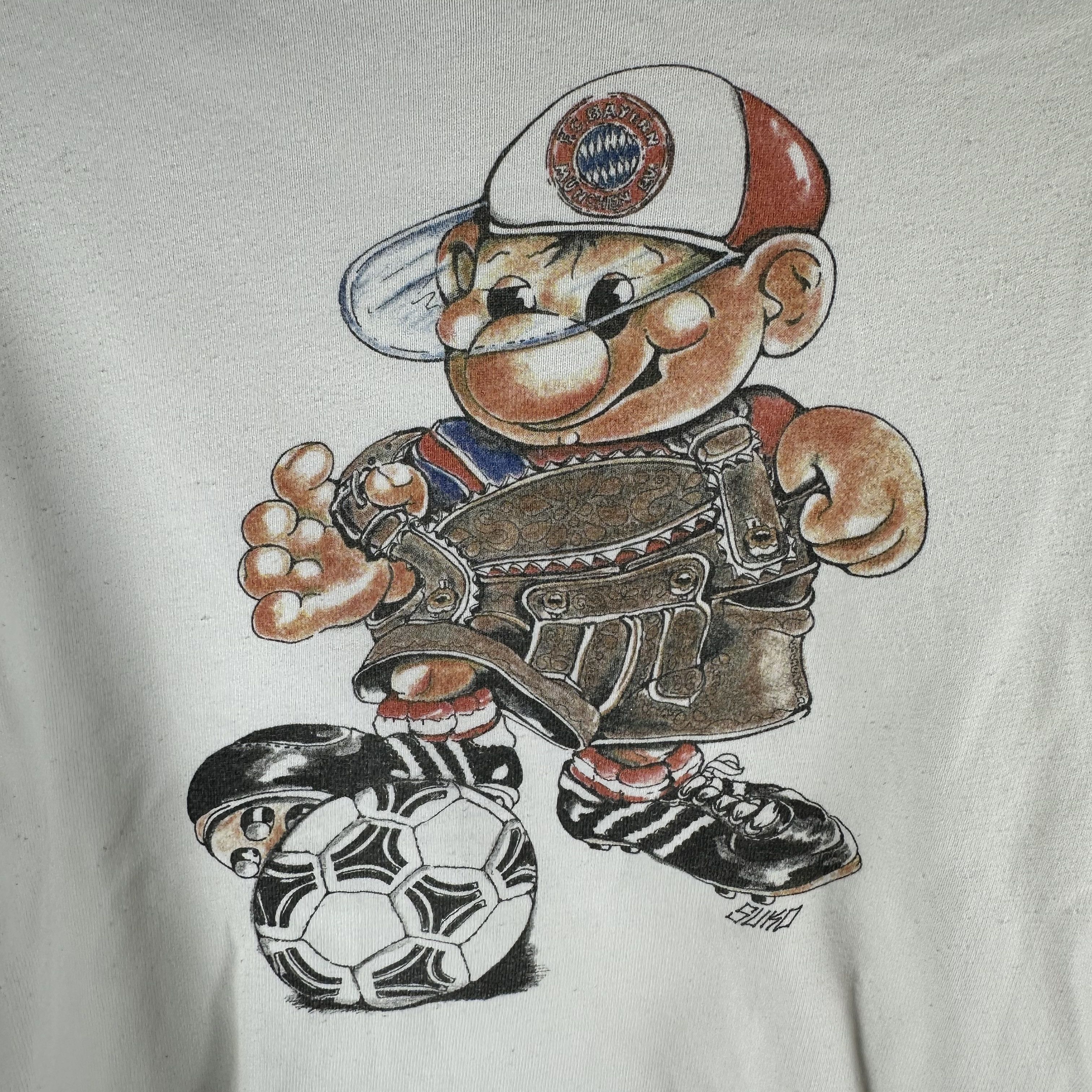 Vintage 90s FC Bayern Munich Soccer Graphic Sweatshirt T-Shirt Size US L / EU 52-54 / 3 - 2 Thumbnail